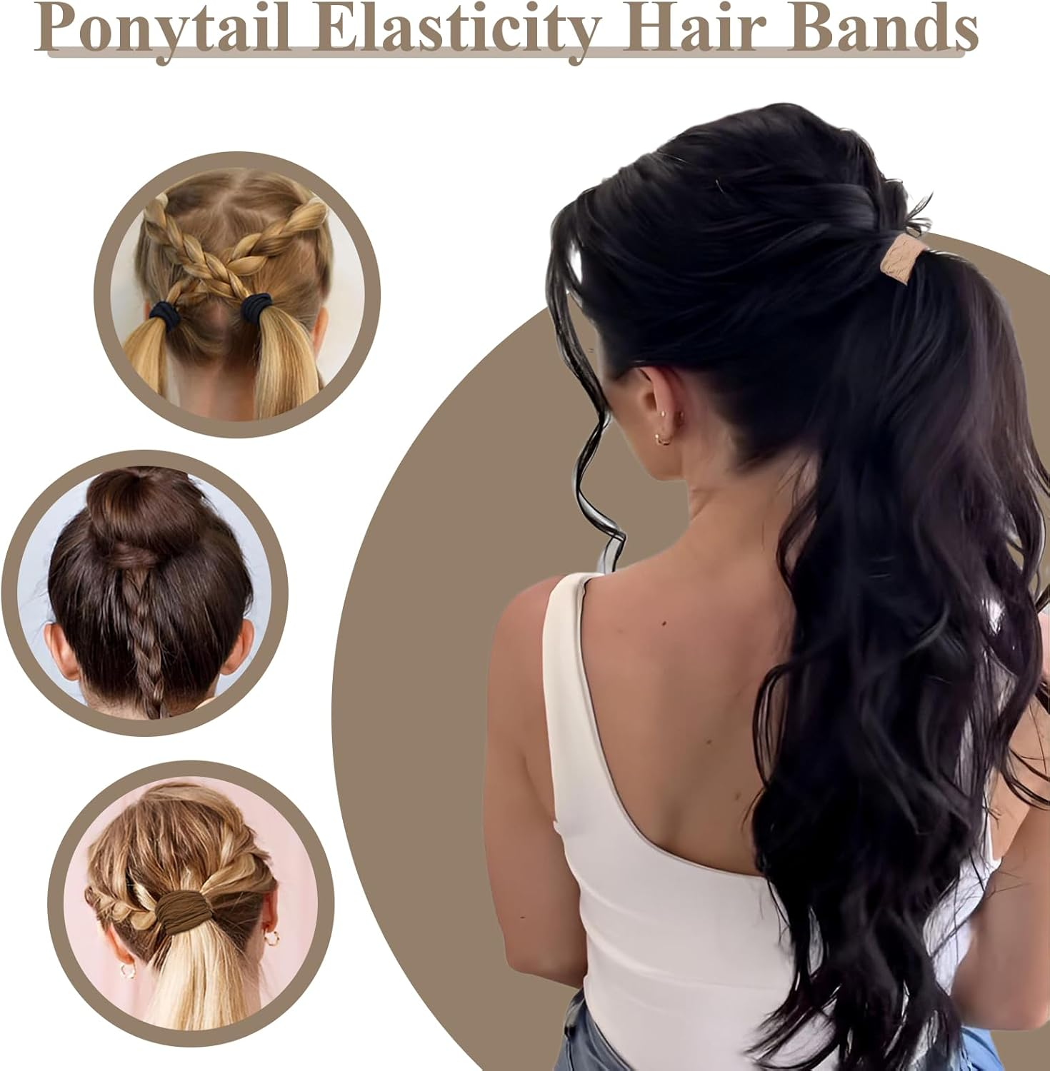 Evadollina Hair Bands for Girls, 25 Pieces Hair Ties, Scrunchies, Headbands from Cotton and Nylon Blend, Hair Ties for Girls and Women, Christmas image number 6