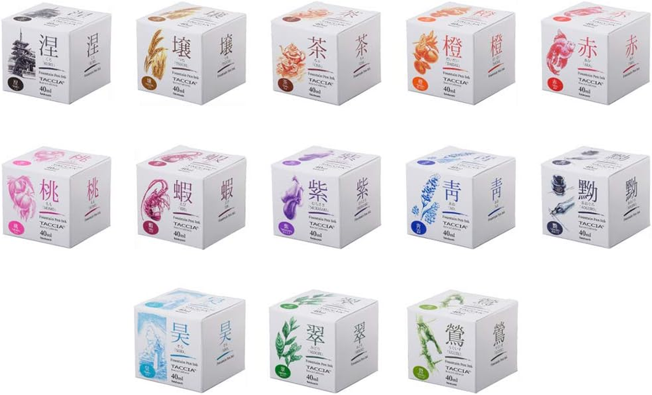 TACCIA TFPI-WD40-10 Blue Ink Fountain Pen Ink, Water-Based Dye, Blue image number 6