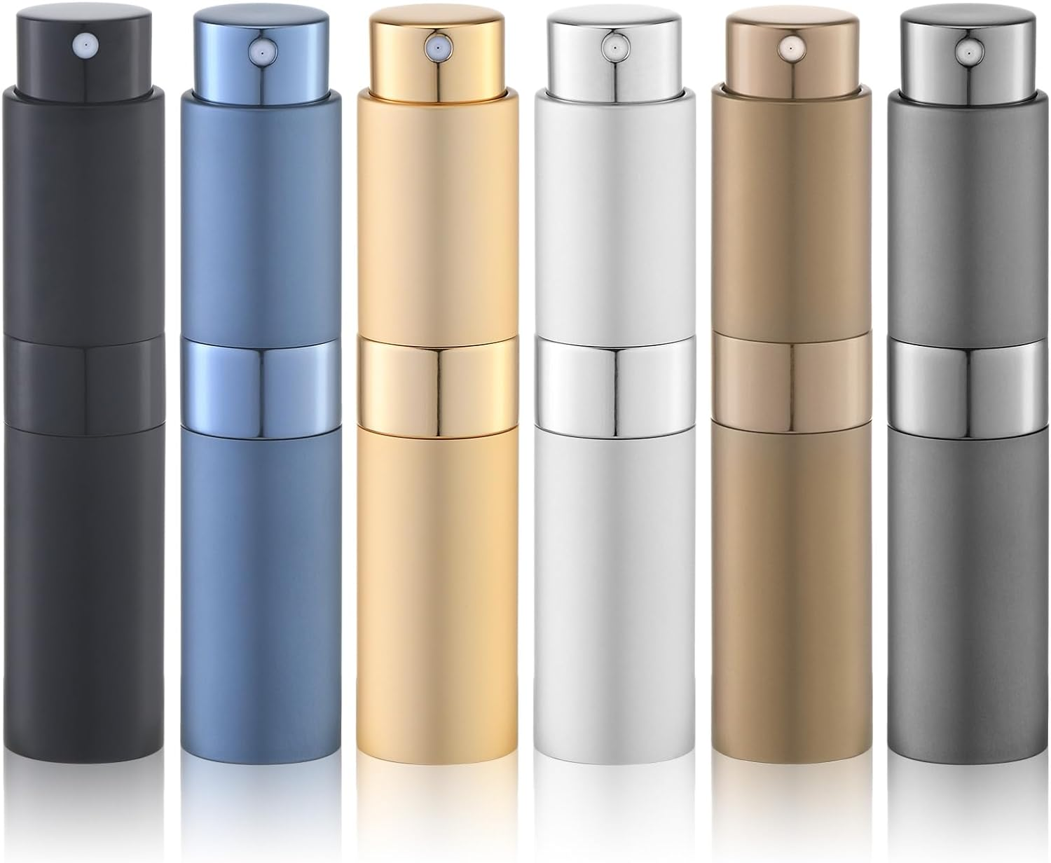 Lulupack Perfume Atomizer Travel Refillable Bottle: Cologne Sprayer Portable for Men - Mini Spray Empty for Refill - 8Ml Small Size Matte