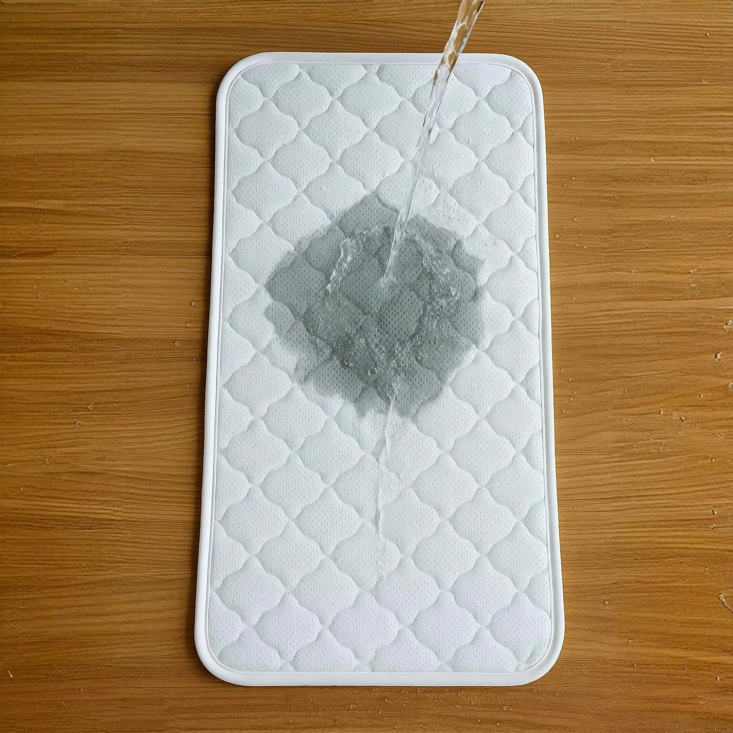 Blue Snail 3D Mesh Changing Pad Liner - Waterproof Layer, Quick-Drying Surface for Baby Diaper Changing - 13"X27" White