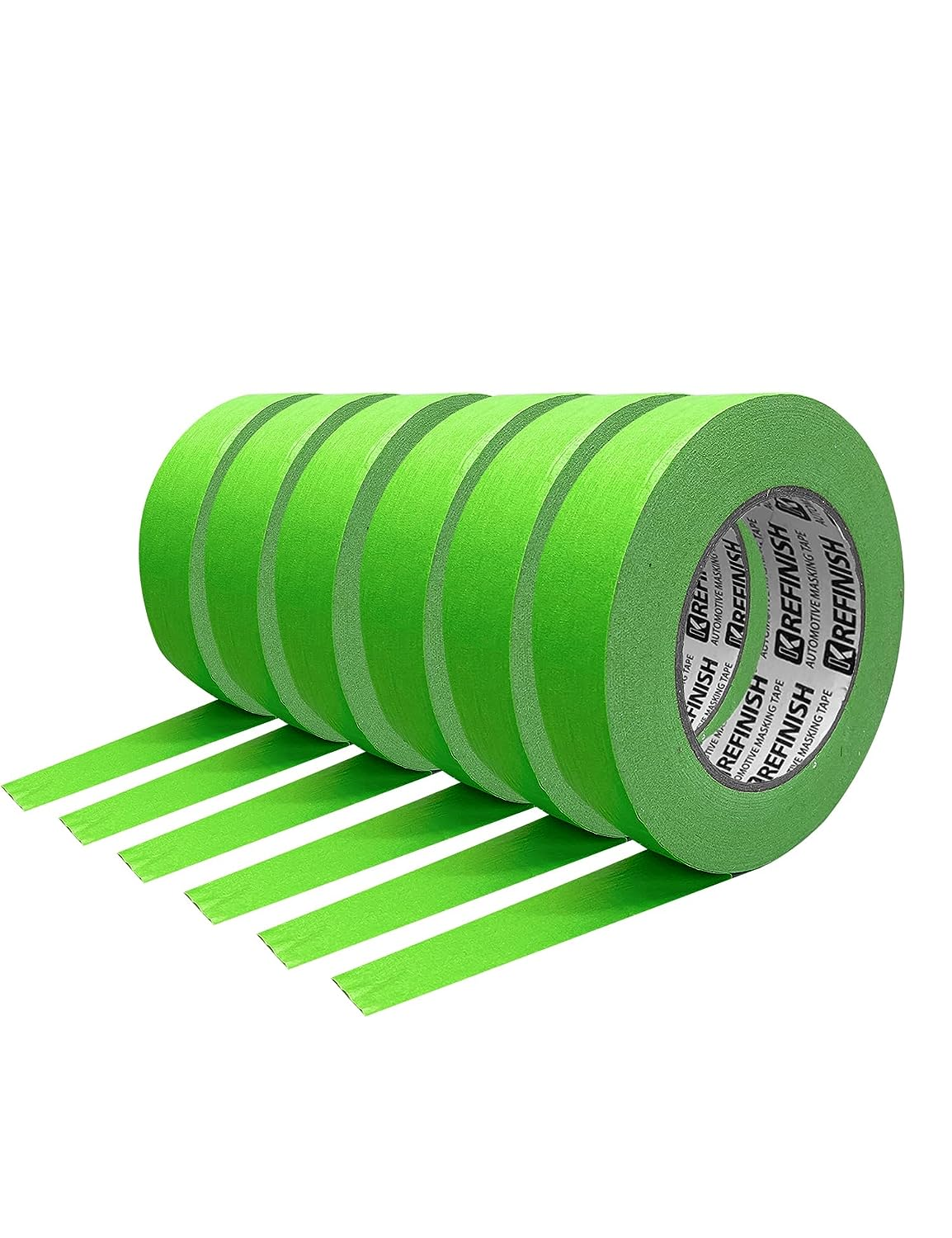 Car Paint Paint Tape Automotive No Residue Green Adhesive Tape for Automotive Paint - Heat Resistant for Paint Booth, 0.7 Inch X 60 Yards, 6 Rolls image number 3