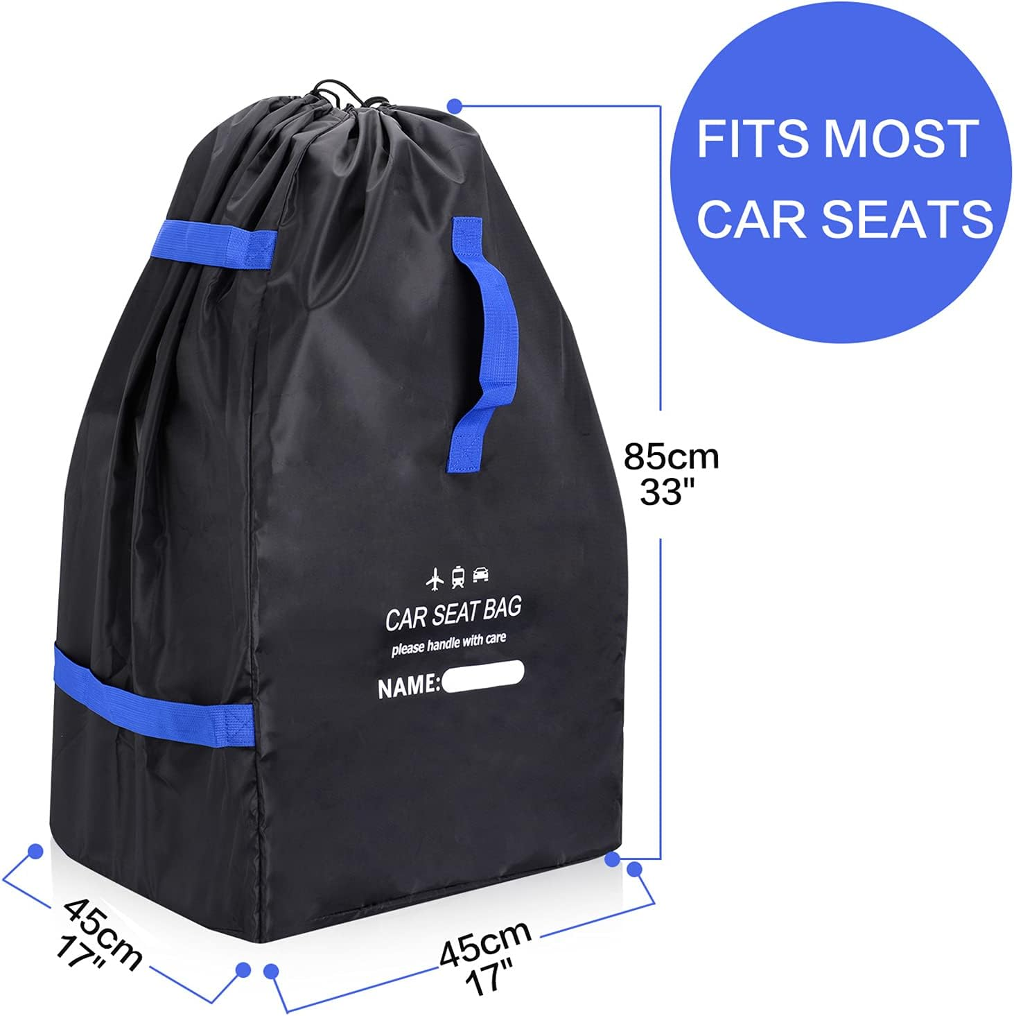 Car Seat Bag Backpack for Air Travel Universal Infant Carseat Storage Bag for Airplane Gate Check Large Durable Carseat Travel Bag with Shoulder Straps ALKOY image number 3