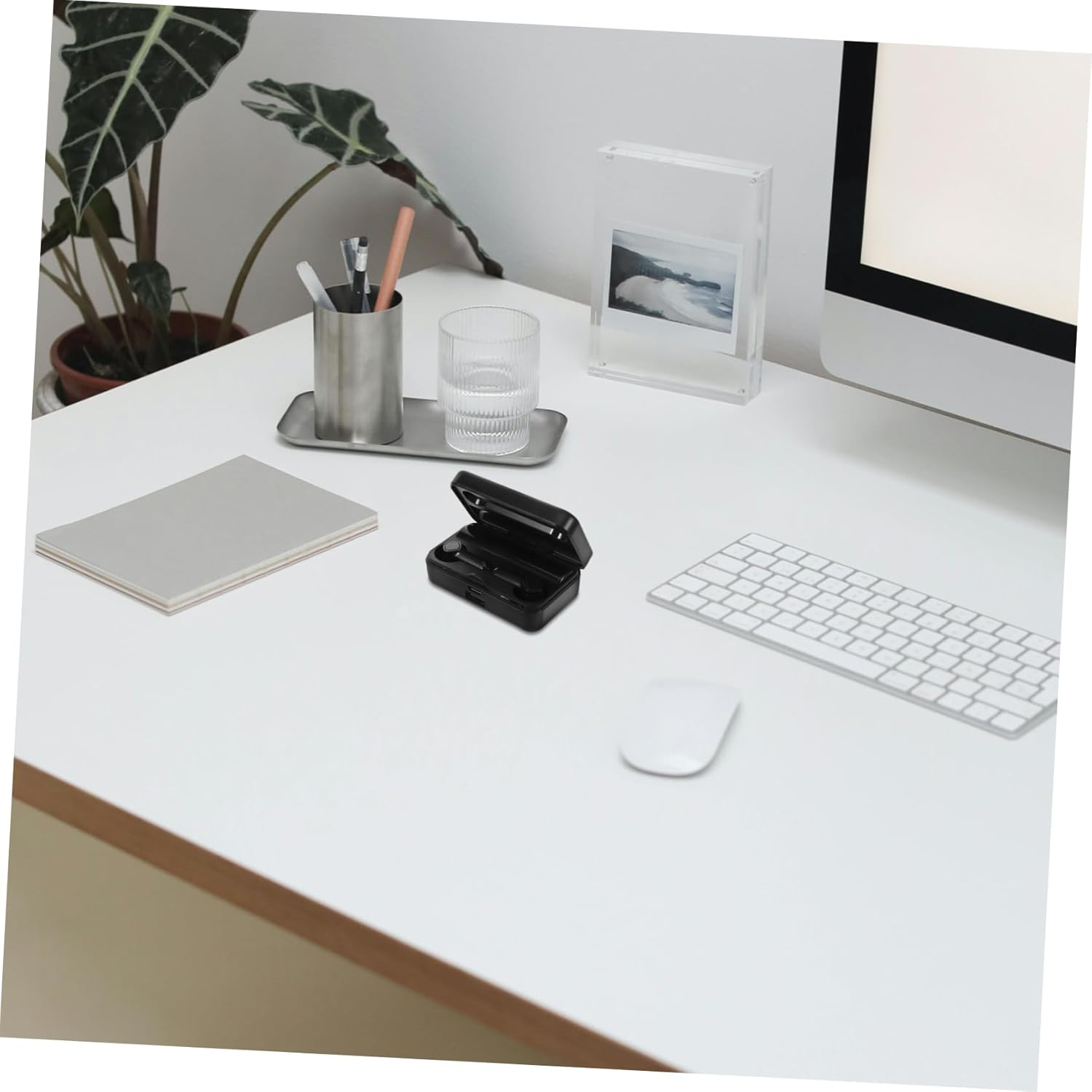 MOLUCKFU 1 Set Wireless Headphones Wireless Headset Earphones Headphones Cycling Earphone Connecting Headphone Running Headset Earpiece Ear Buds Black Plastic