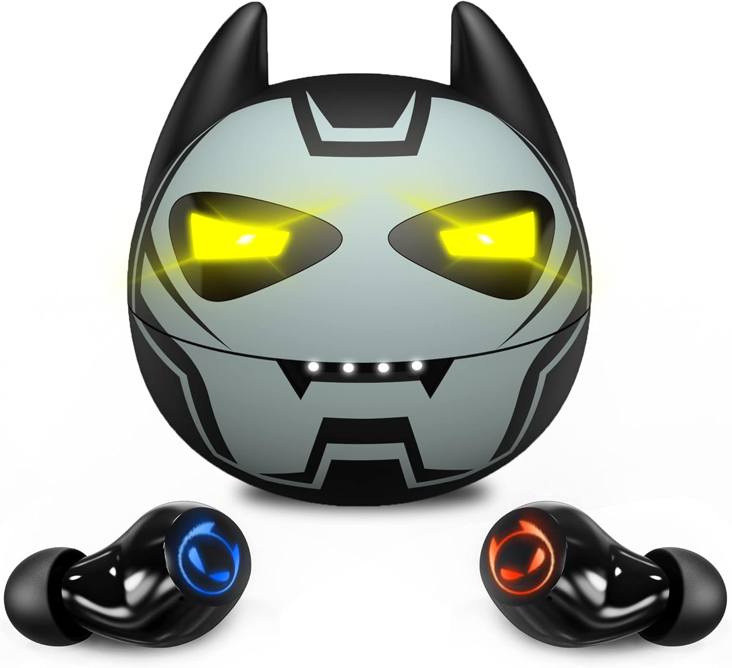 AMAFACE K62 Wireless Spider Bluetooth 5.0 Kids Headphones, Cute Design, Waterproof, In-Ear, Multicolored, Touch Control, 5 Hour Battery, USB-C Fast Charging image number 3