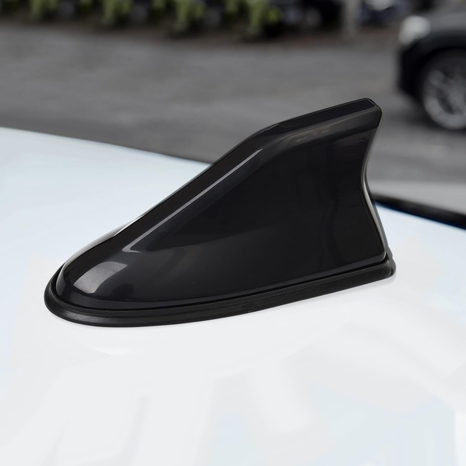 PUCHEN Car Shark Fin Antenna, Universal Roof Top Radio & Navigation Antenna, Waterproof Adhesive, Easy Install, Black image number 1