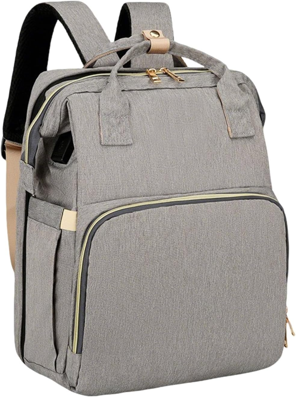 Baby Changing Bag: Waterproof Travel Bag, Lightweight Design with Multi-Function Accessories for Car Hospital | Airplane & Outdoor Activities Baby Bags Organizer - All Grey image number 6