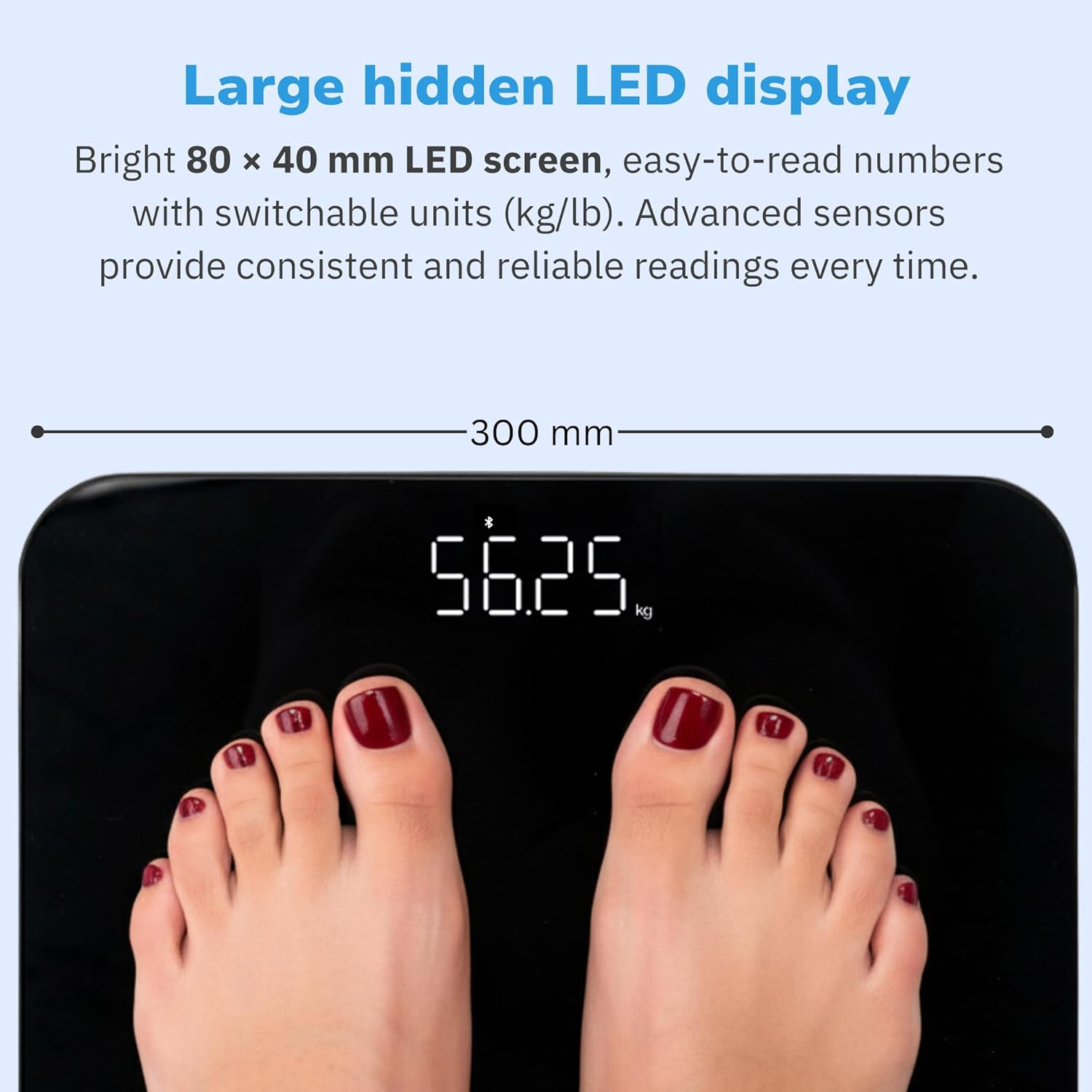 Origin Medical Digital Bathroom Scales &ndash; Premium Glass Design, High-Precision Sensors & Bluetooth Connectivity for Accurate Weight Tracking image number 6