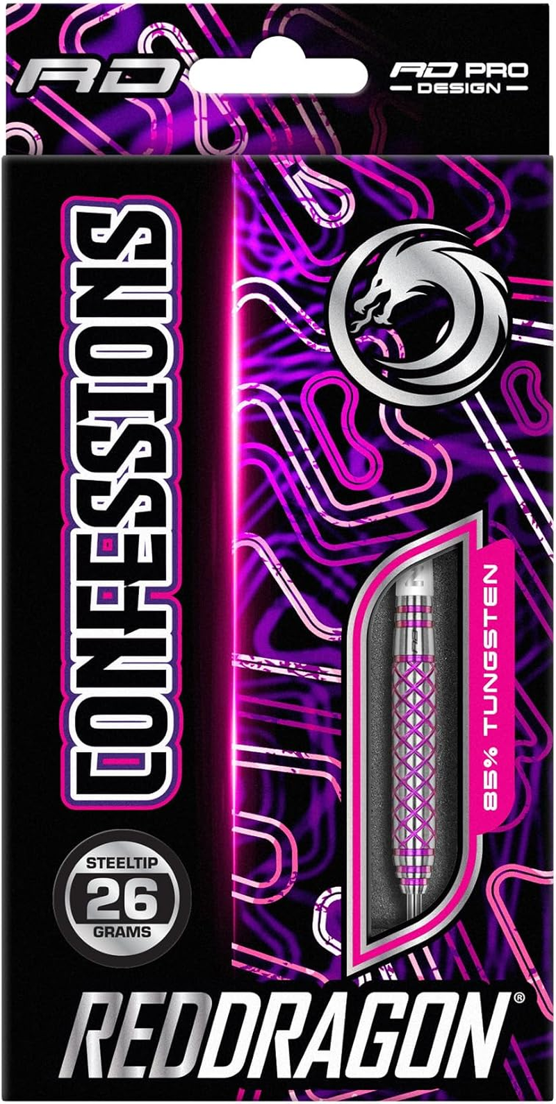 RED DRAGON Confessions Premium Tungsten Darts Set with Flights and Stems image number 2