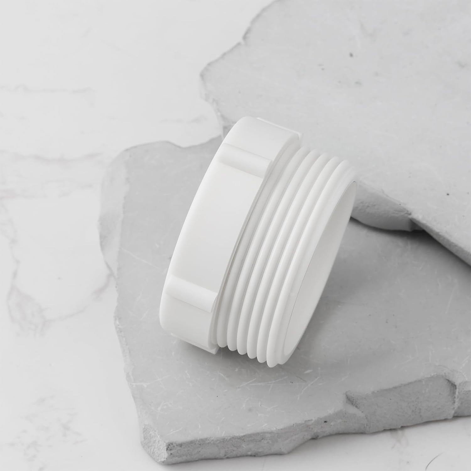 Ecsing 2Pcs 1-1/4 to 1-1/2 Thread Trap Waste Extension for Bath Shower Kitchen Sink image number 3