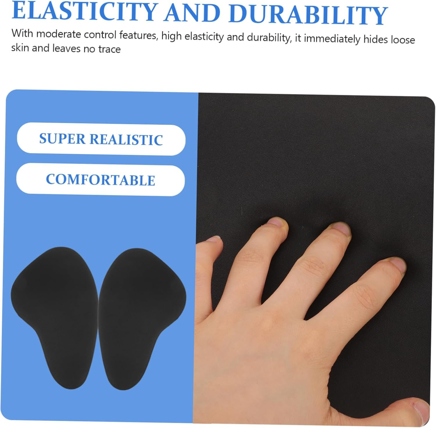 Beavorty Hip Pads and Butt Pads High Waist Thickened Sponge Insert for Postpartum Shaping Underwear Black Reusable Hip Enhancer for Women image number 4