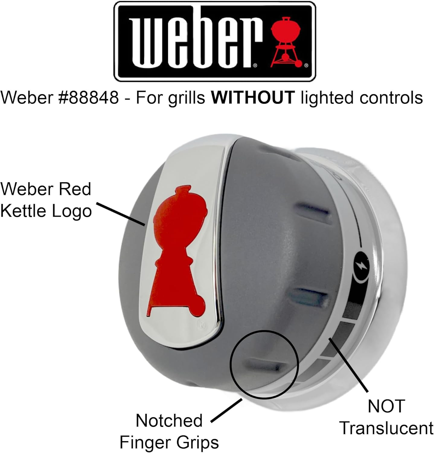 Weber 88848 Gas Grill Burner Knobs image number 2