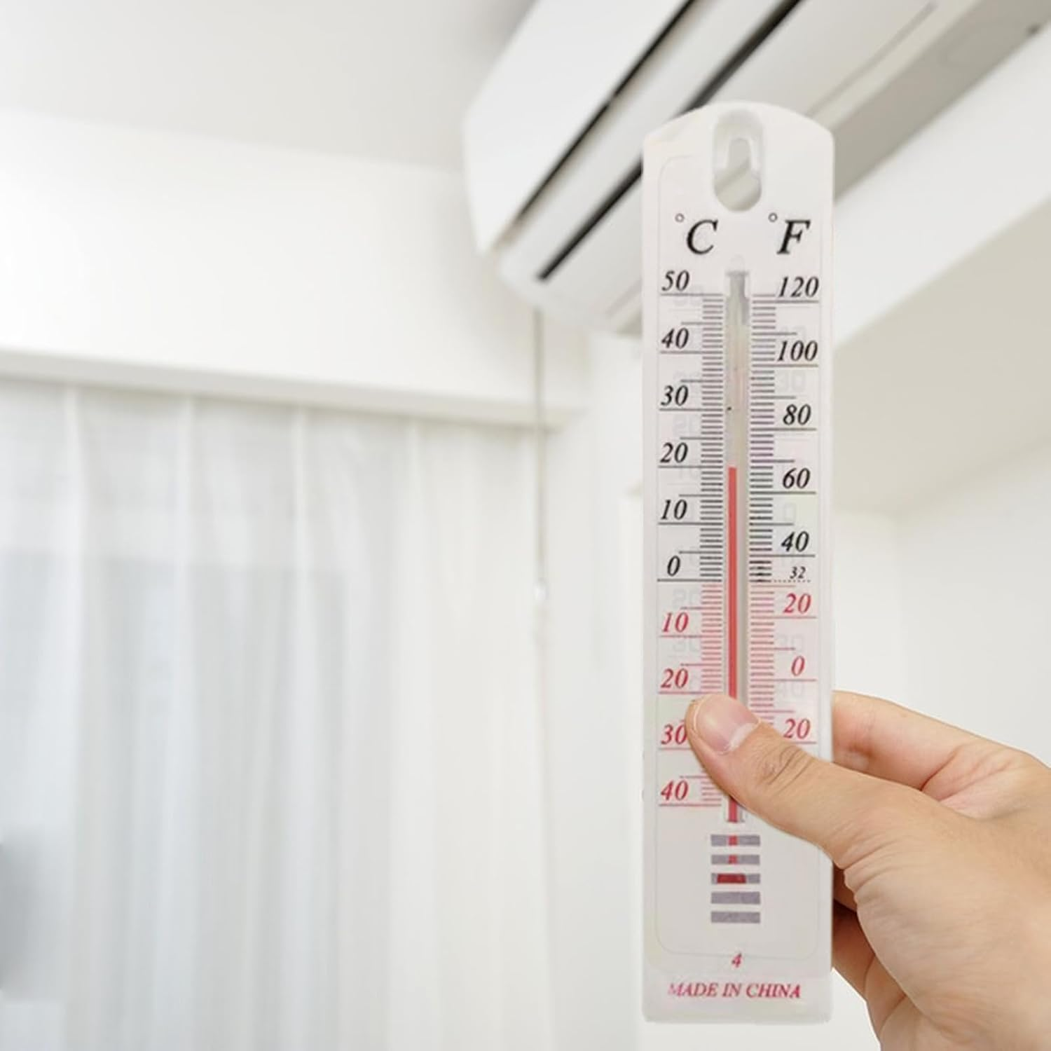 Temperature Monitor | Wall Indoor Temperature Gauge - Garden Wall Weather Gauge for Greenhouses, Offices, Warehouses image number 2