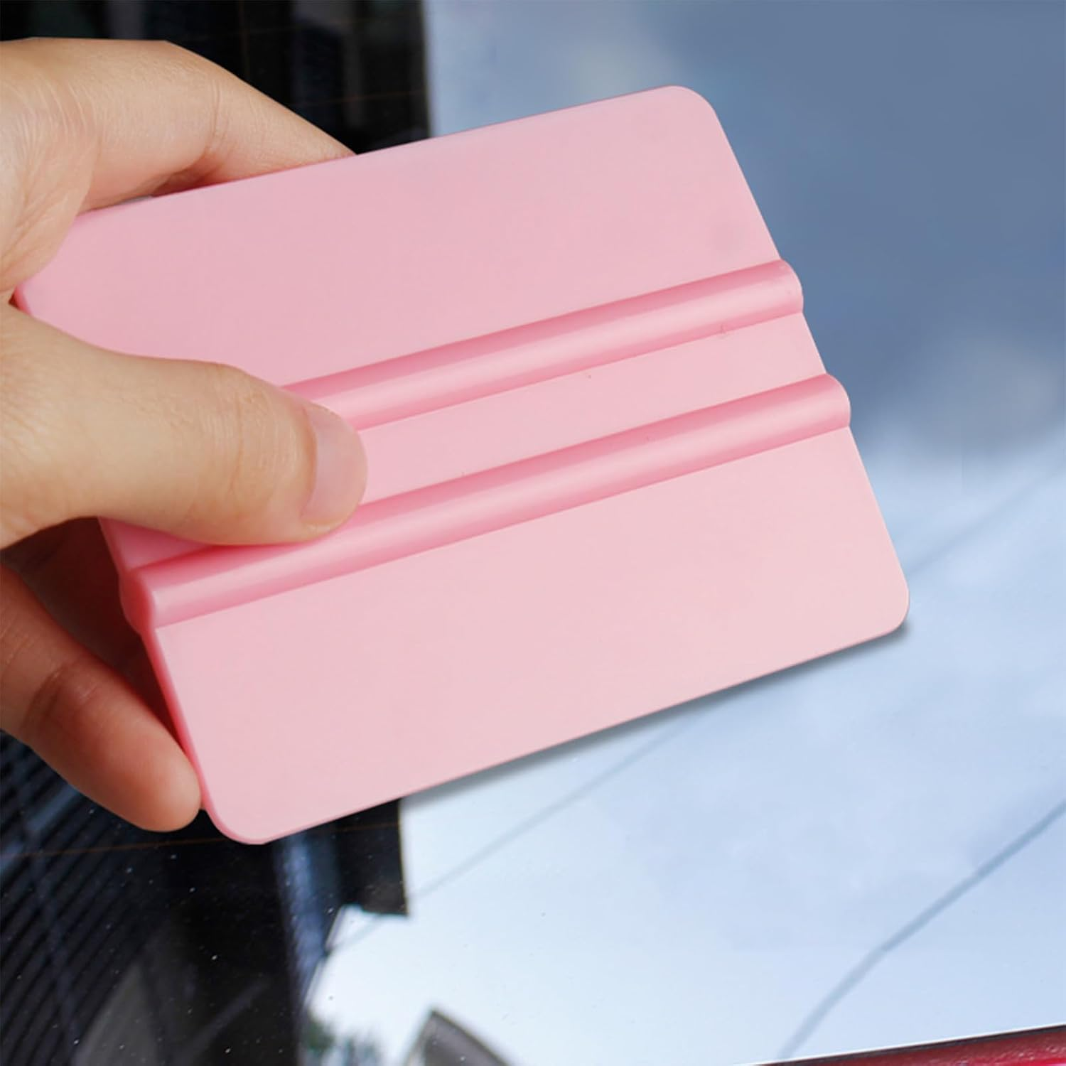 Craft Squeegee Tool Kit for Vinyl Decal & Paper Cut Projects, Window & Car Wrap - Includes Violet & Coral, Compatible with Cricut & Adhesive Vinyl - Ideal for Crafting, DIY & Sign Making - Ruibex