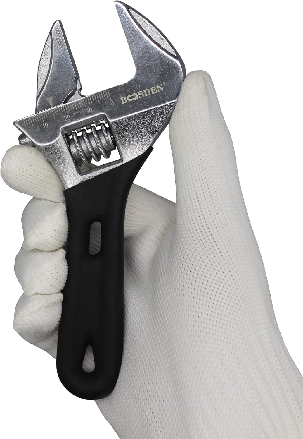 BOOSDEN Adjustable Wrench, 6 Inch Stubby, Chrome Vanadium Steel, Ideal for Pipe, Gas Industry, and Disassembly image number 3