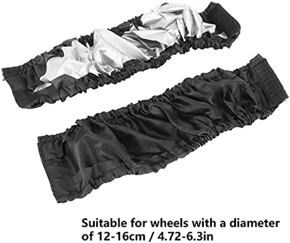 Tnfeeon Oxford Cloth Stroller Wheel Cover, Dustproof Tire Protector, Easy to Install for Strollers, Wheelchairs, Baby Pushchairs (Small Wheel Cover) image number 3
