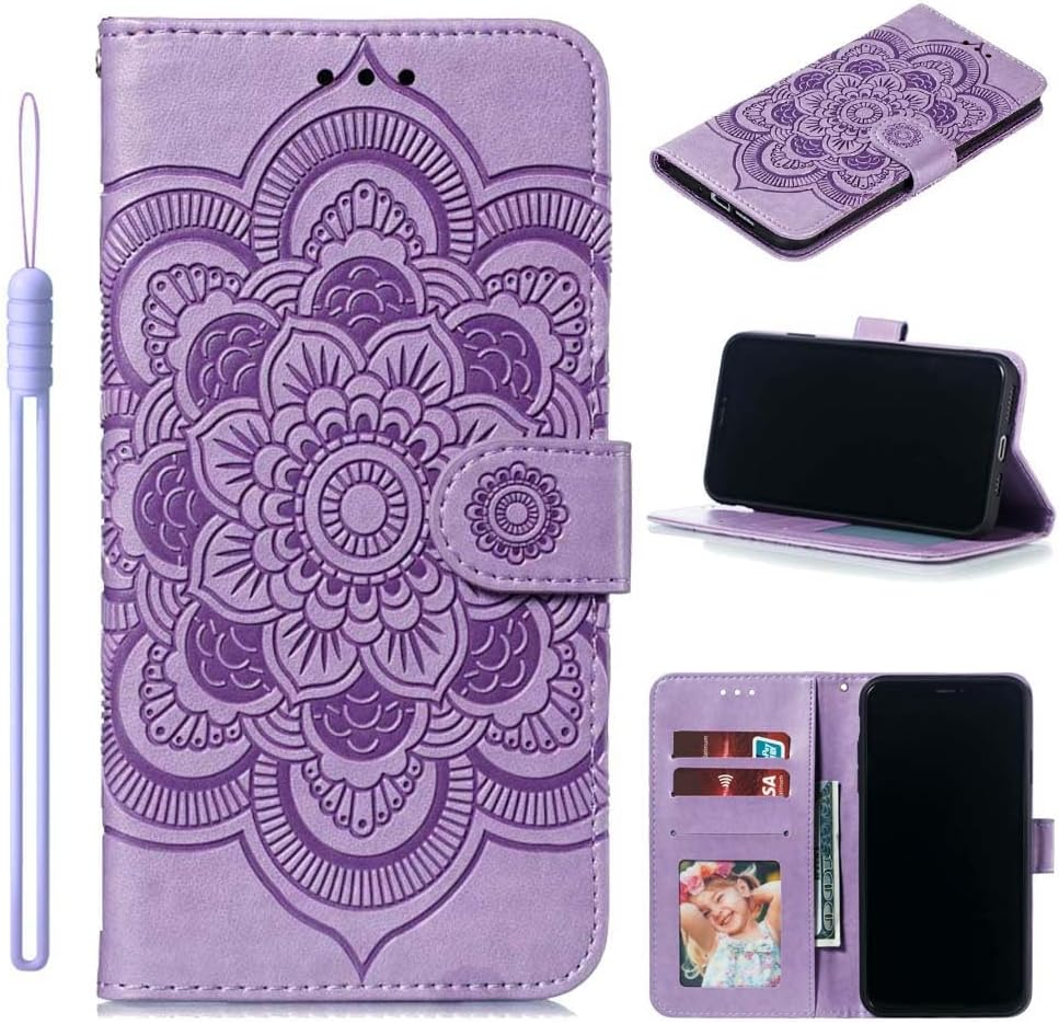 Shingtomua for Samsung Galaxy A13 5G/A04S Case Wallet with Card Holder Kickstand Magnetic Soft Leather Flip Fold Case for Samsung A13 5G Cover (Purple) - Pink image number 3