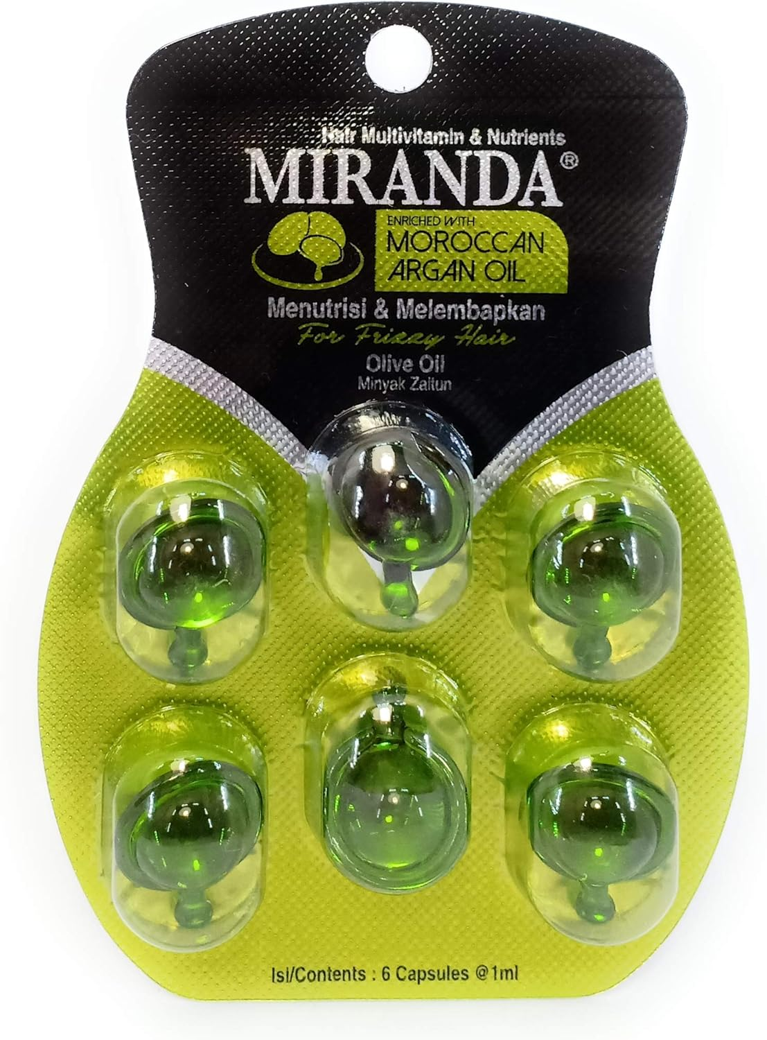 Miranda Hair Vitamin with Moroccan Argan Oil - Olive Oil, 12 Blister (@ 6 Capsules) image number 1