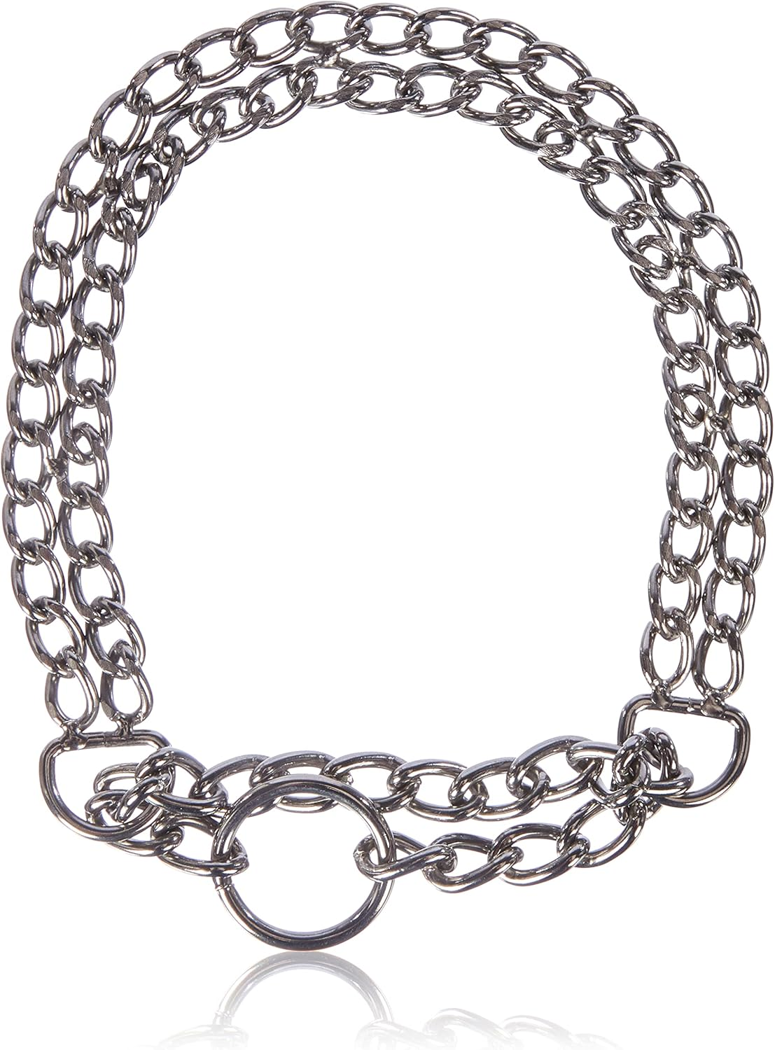 Nobby Double Row Chrome Dog Chain Choker image number 3