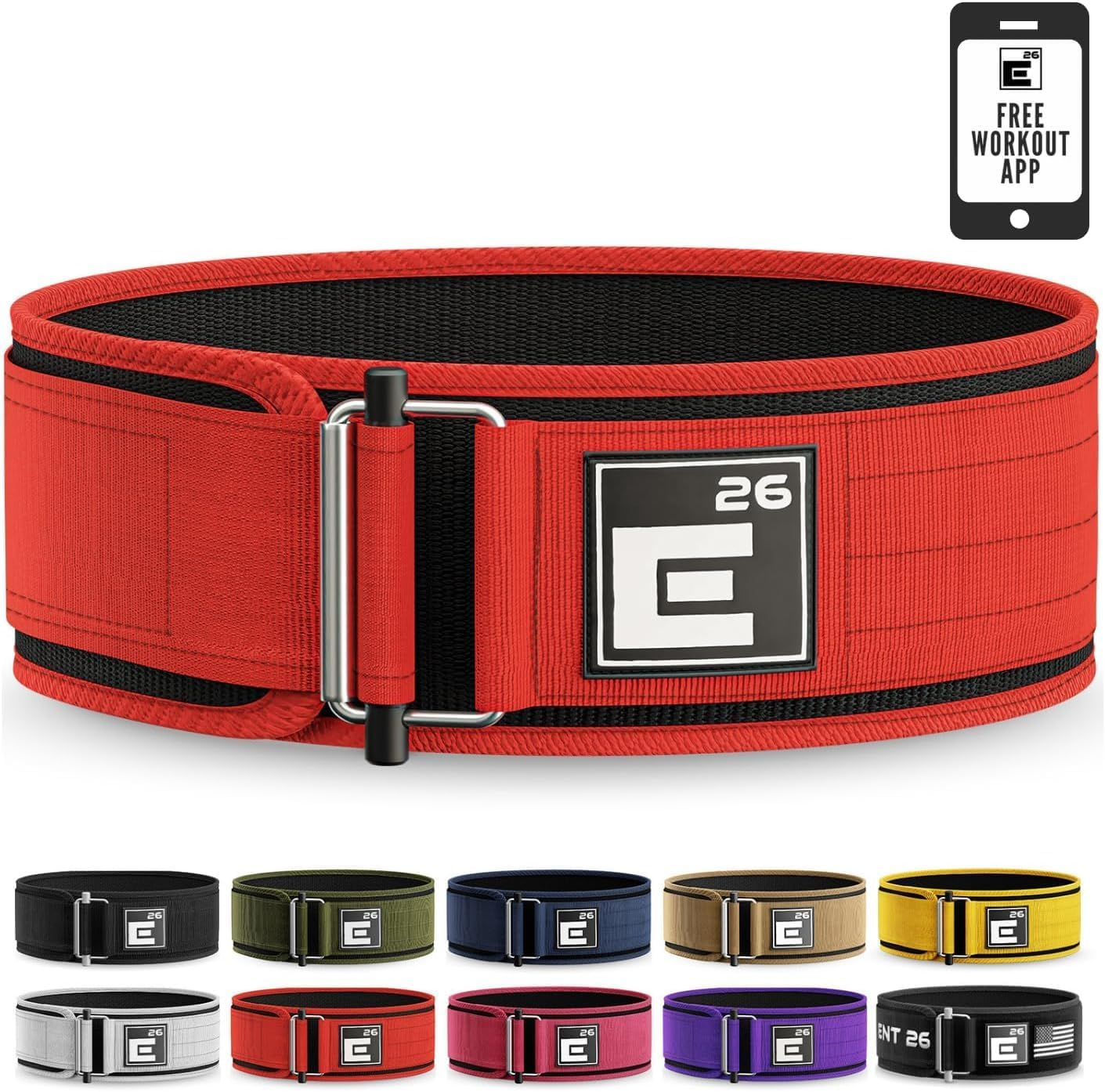Self-Locking Weight Lifting Belt - Premium Weightlifting Belt for Serious Functional Fitness, Weight Lifting, and Olympic Lifting Athletes - Lifting Support for Men and Women - Deadlift Training Belt image number 3