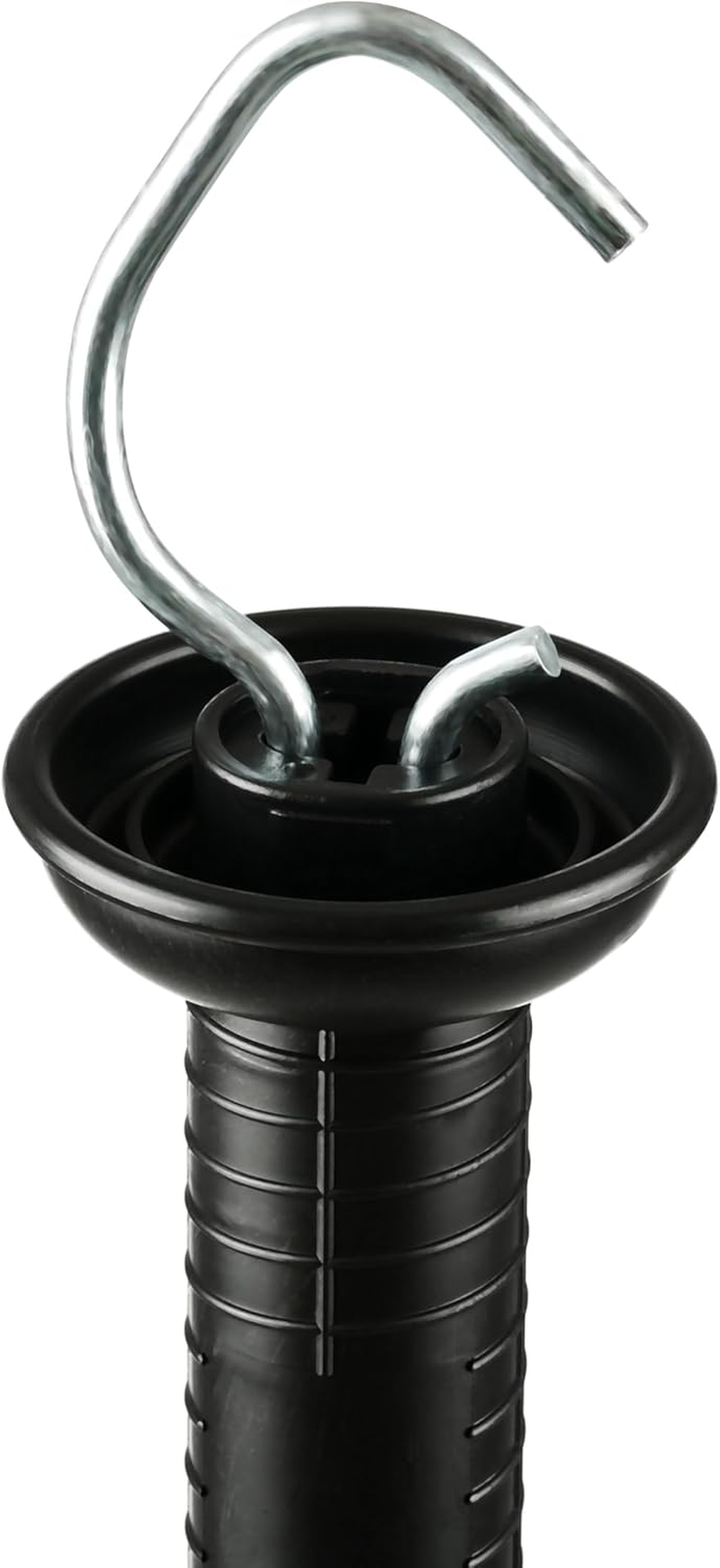 5Pcs Plastic Electric Fence Gate Handle with Insulators and Spring, Heavy Duty Gate Handle, Black image number 3