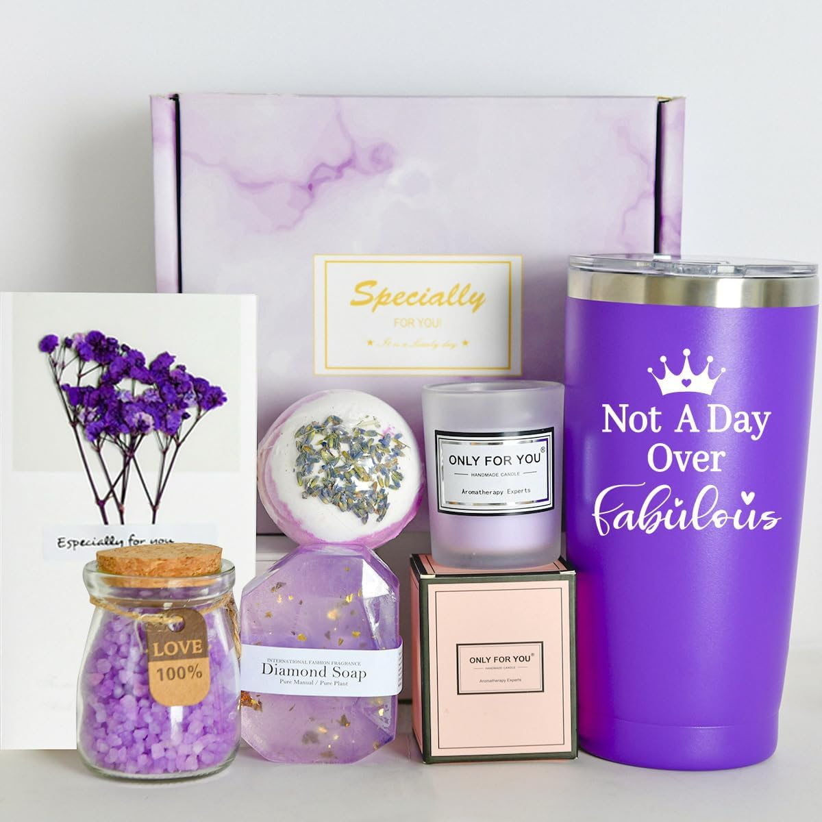 Birthday Gifts for Women - Relaxing Spa Gift Basket Set, Valentines Day Gifts, Galentines Day Gifts, Gifts for Mom Her Friend Grandma