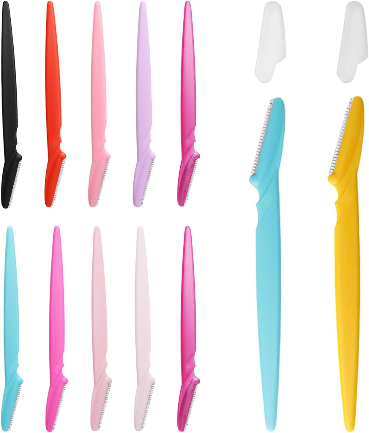Kaoruo Dermaplaning Tool &ndash; 12PCS Mixed Colors Face Razors for Women, Eyebrow Razor & Face Shaver, Facial Hair Removal & Exfoliating Dermaplane Razors image number 4