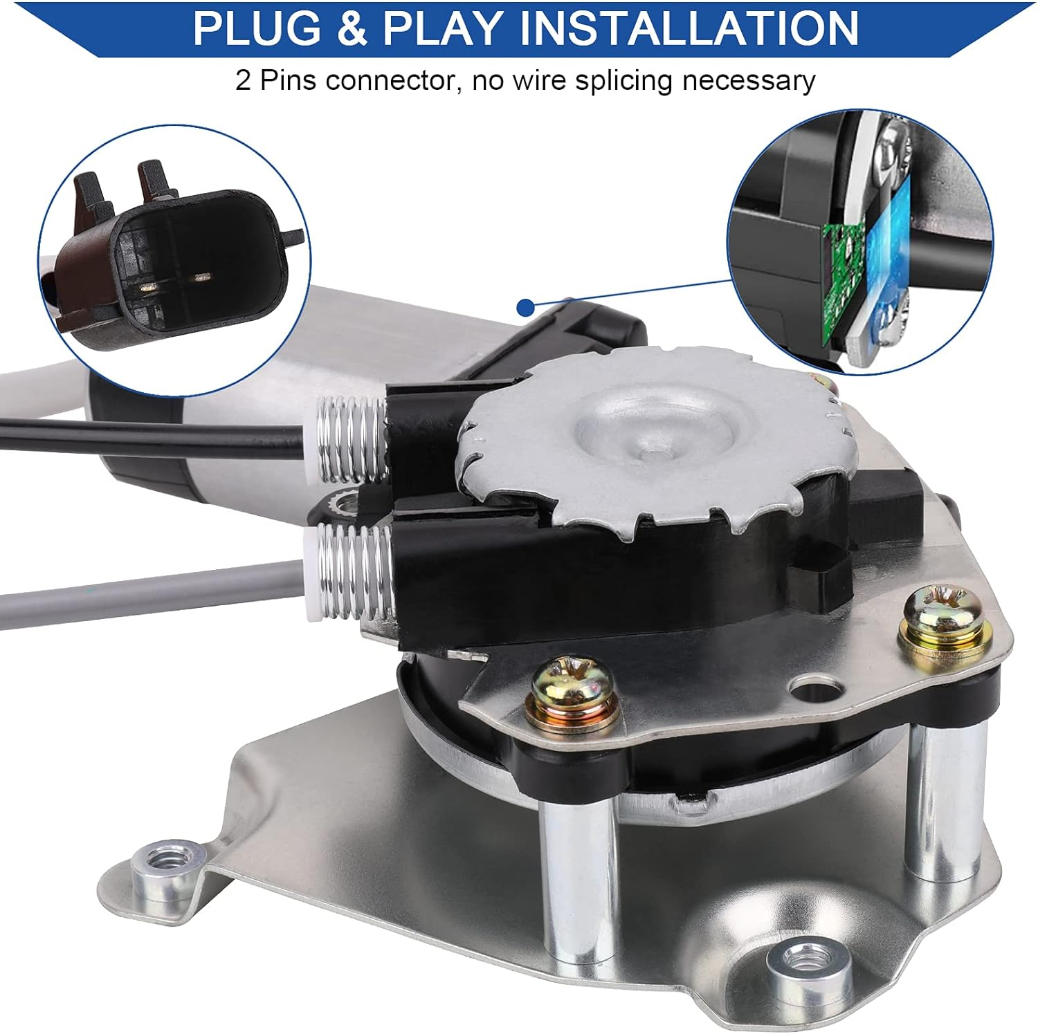 Obaee 748-569 Rear Left Driver Side Power Window Lift Regulator and Motor Assembly Compatible with Jeep Liberty KJ KK 2002-2006, Replace OE 68059647AB image number 3