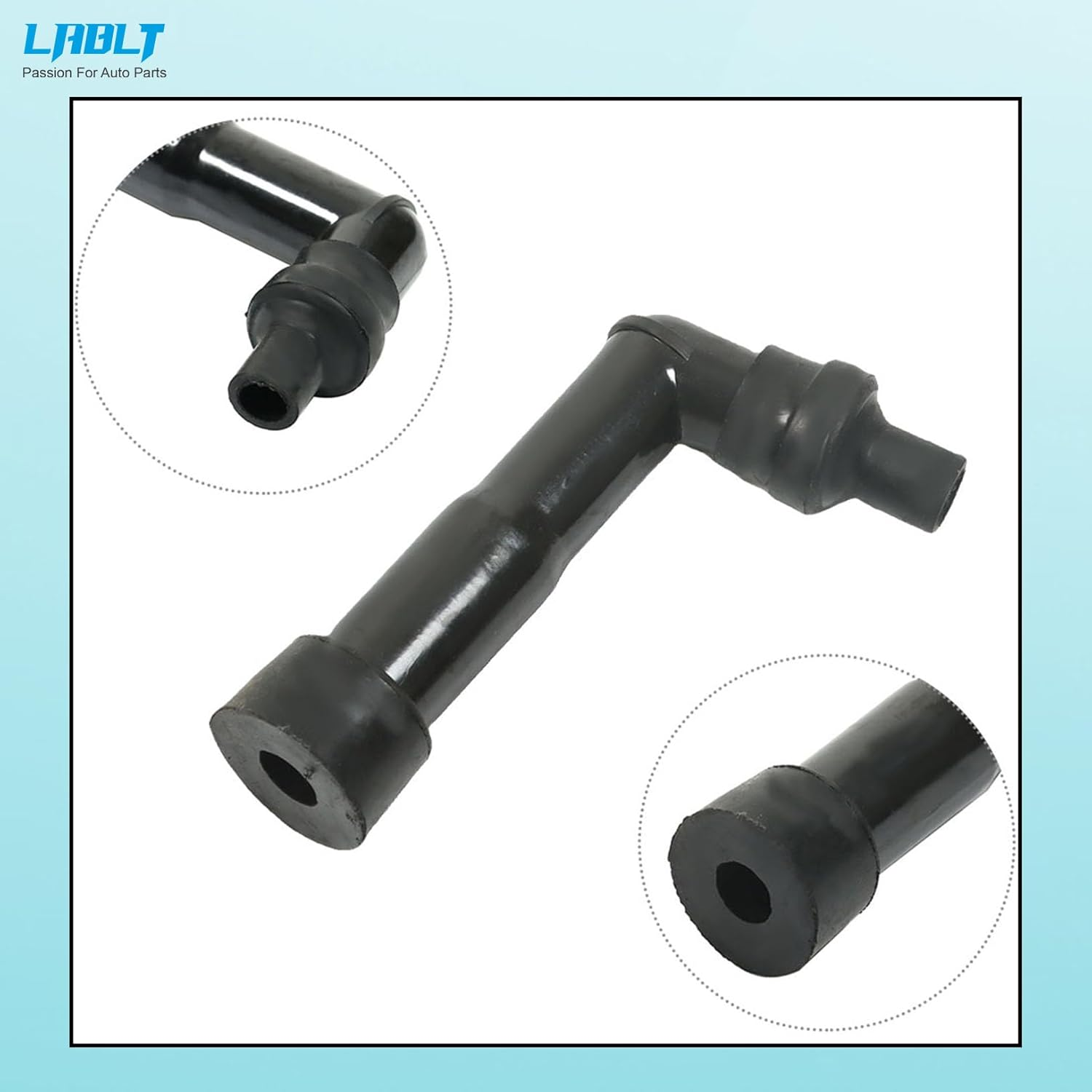 LABLT Spark Plug Boot Waterproof Cap Cover Resistor 120 Degree Motorcycle Scooter Dirt Bike ATV 2Pcs image number 1