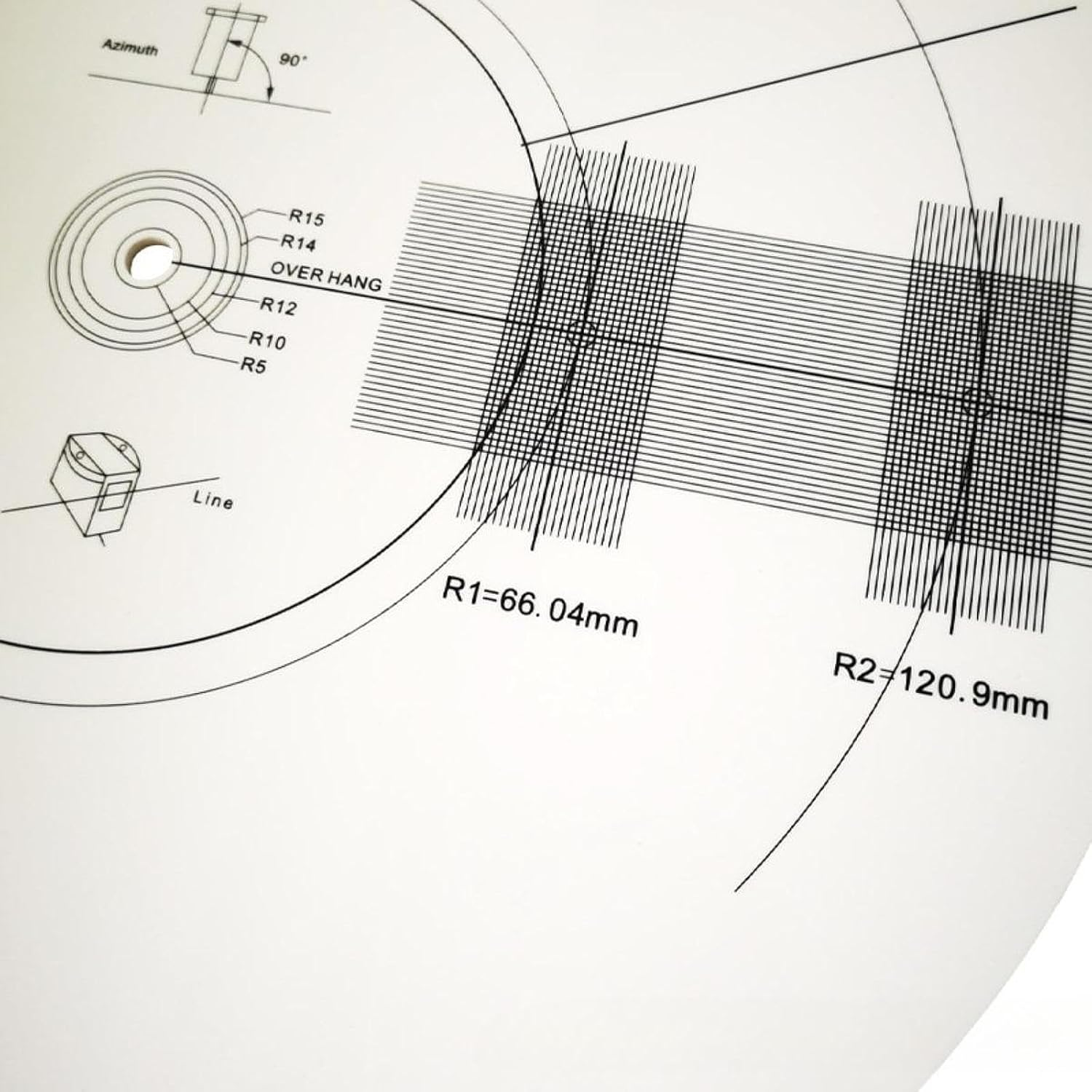 Magideal Vinyl Turntables,Phonograph Test Disc,Calibration Profesional Detection Adjustment Tool Checker,Acrylic Speed Dial for Player