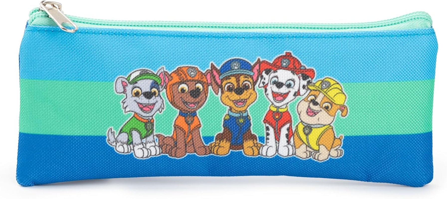 Paw Patrol Boys Backpack Set | Kids 4 Piece Blue & Green Rucksack Bundle with School Bag, Pencil Case, Lunch Bag & Water Bottle | Chase Dog Crew Graphic Complete Matching Set | Back to School Gifts, image number 5