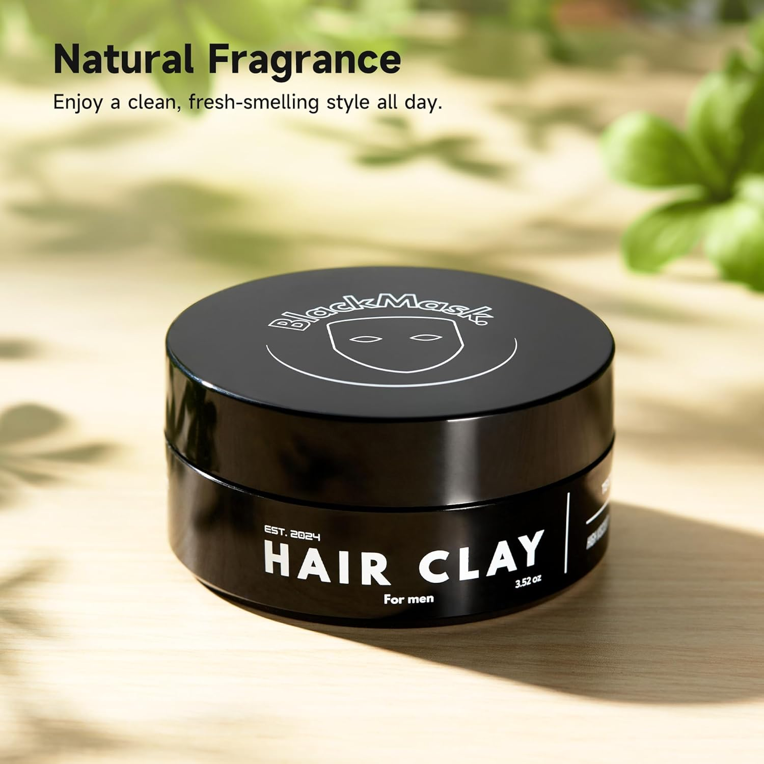 Blackmask Hair Clay for Men (3.52 Oz) Matte Finish with Strong Hold, Hair Styling Clay, Adds Texture & Volume image number 5
