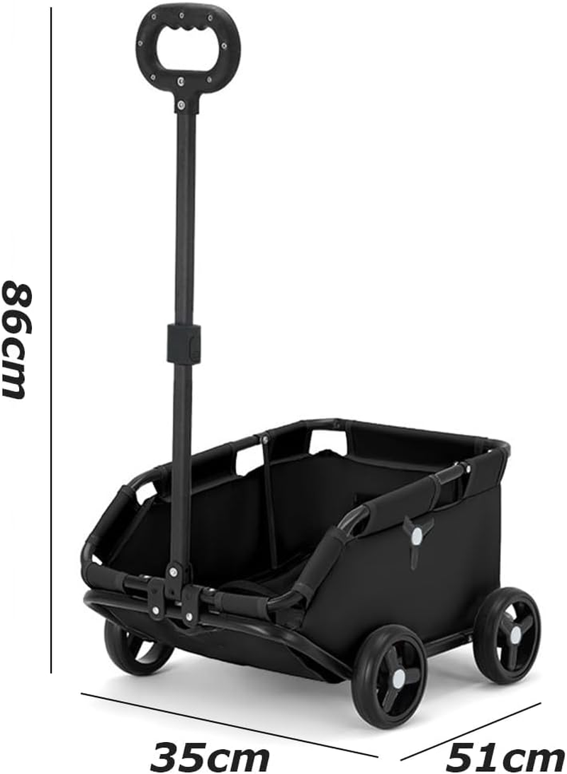Adjustable Pet Carrier Stroller with 4 Wheels, Rolling Cat Carrier Carriage, Lighhtweight Folding Trolley Dog Cart, Folding Dog Cart, Ideal for Travel, Shopping, Walking, Playing ﻿ image number 2