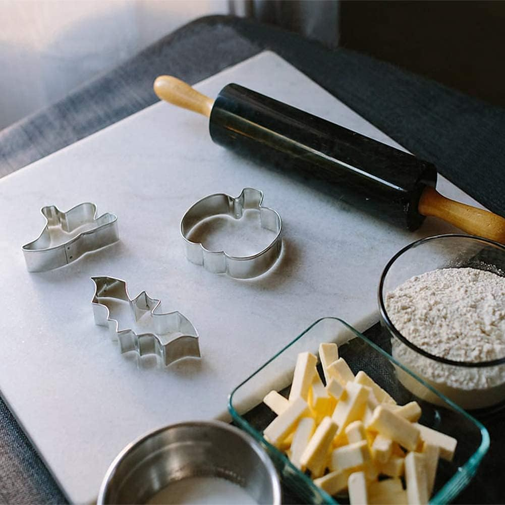 Halloween Cookie Cutters - 5 Pieces Cookie Cutters Shape - Pumpkin, Bat, Ghost, Cat and Witch Hat Shapes for Halloween Food Party Decorations image number 3