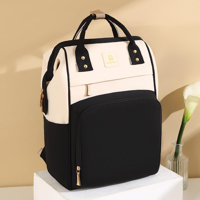 Diaper Bag Backpack Mommy Nappy Changing Bag Waterproof Travel Bags for Women - Black image number 2