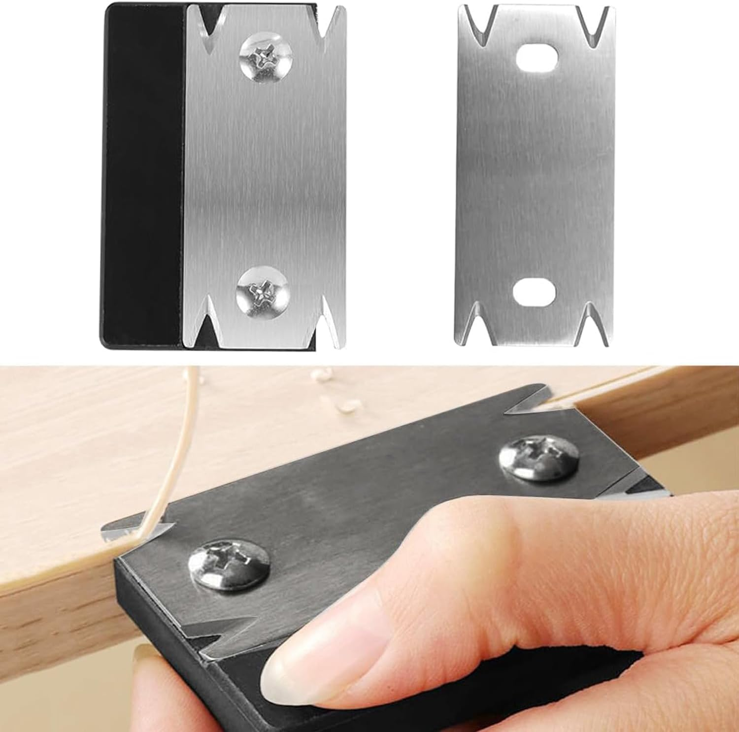 YUENTOEN Woodworking Edge Trimmer, Edge Banding Trimmer with 1Pc Scraper Blade, Wood Edge Trimming Tool for Wood, PVC, ABS image number 3