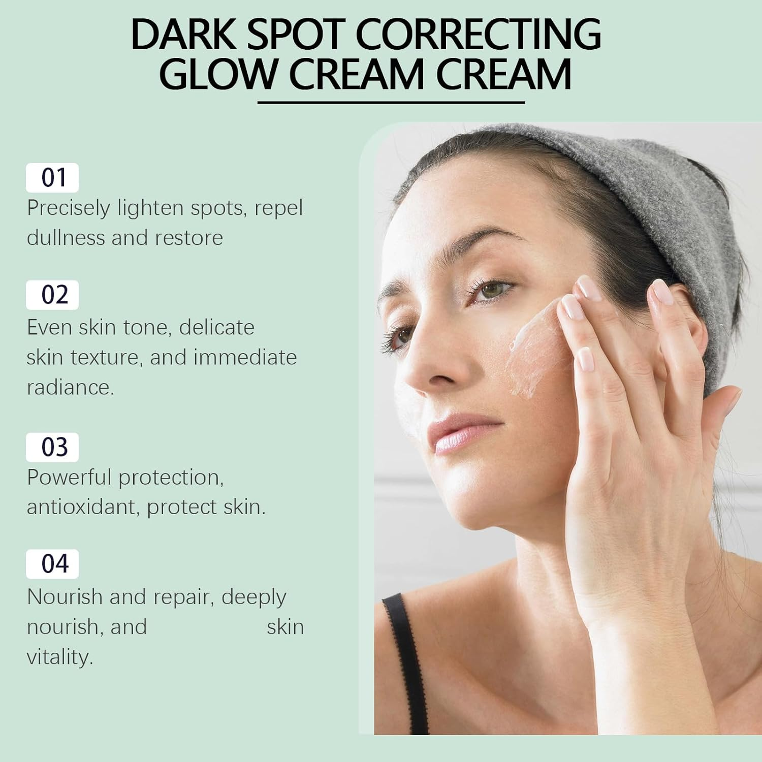 Dark Spot Correcting Glow Cream - Hydrating & Brightening Serum with Niacinamide for Face, Reducing Hyperpigmentation, Fine Lines, Blemishes, and Even Skin Tone (2) image number 6