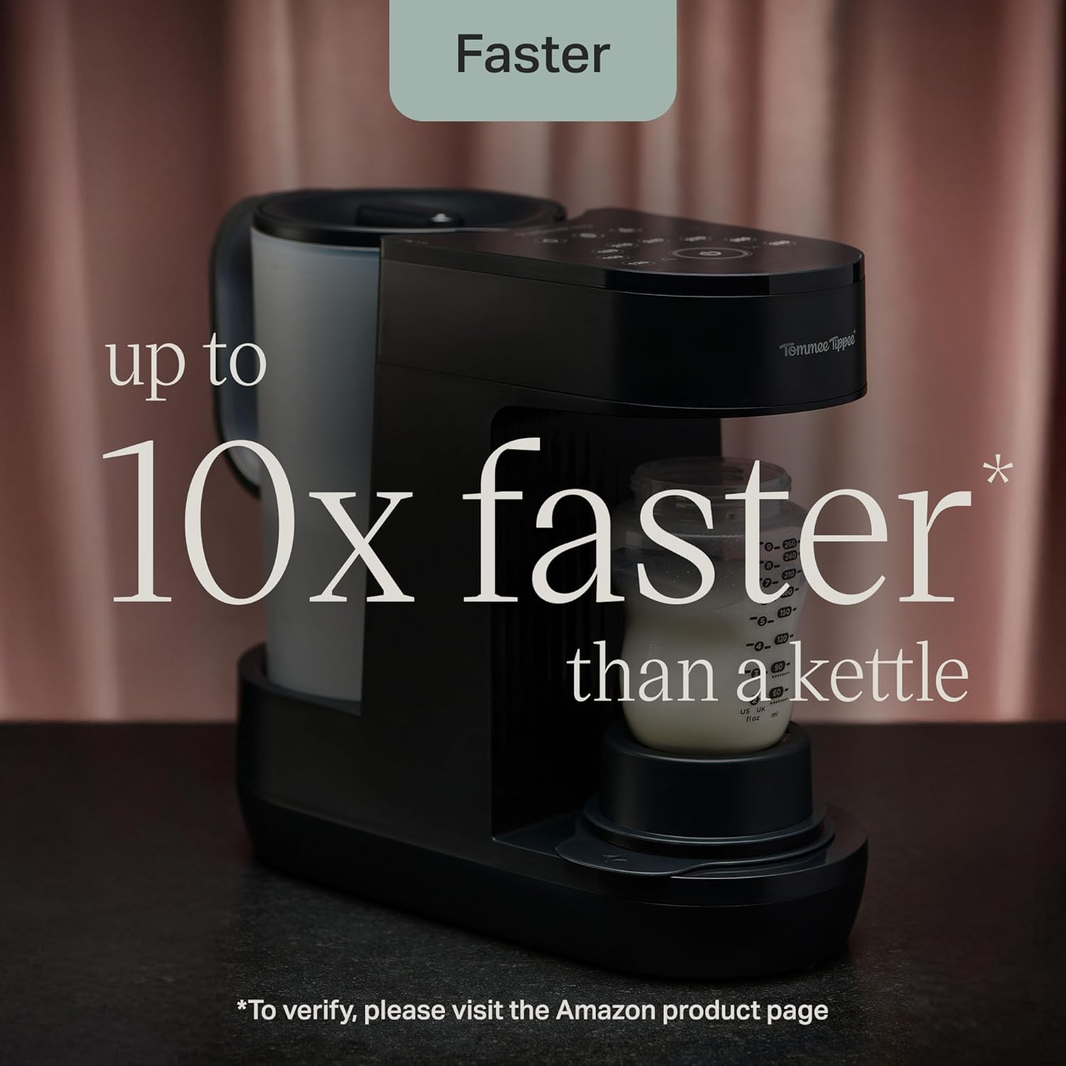 Tommee Tippee Perfect Prep Machine, Baby Bottle Formula Feed Maker with Antibacterial Water Filter, App Support, Day & Night Feed-Friendly Features, Slate image number 5