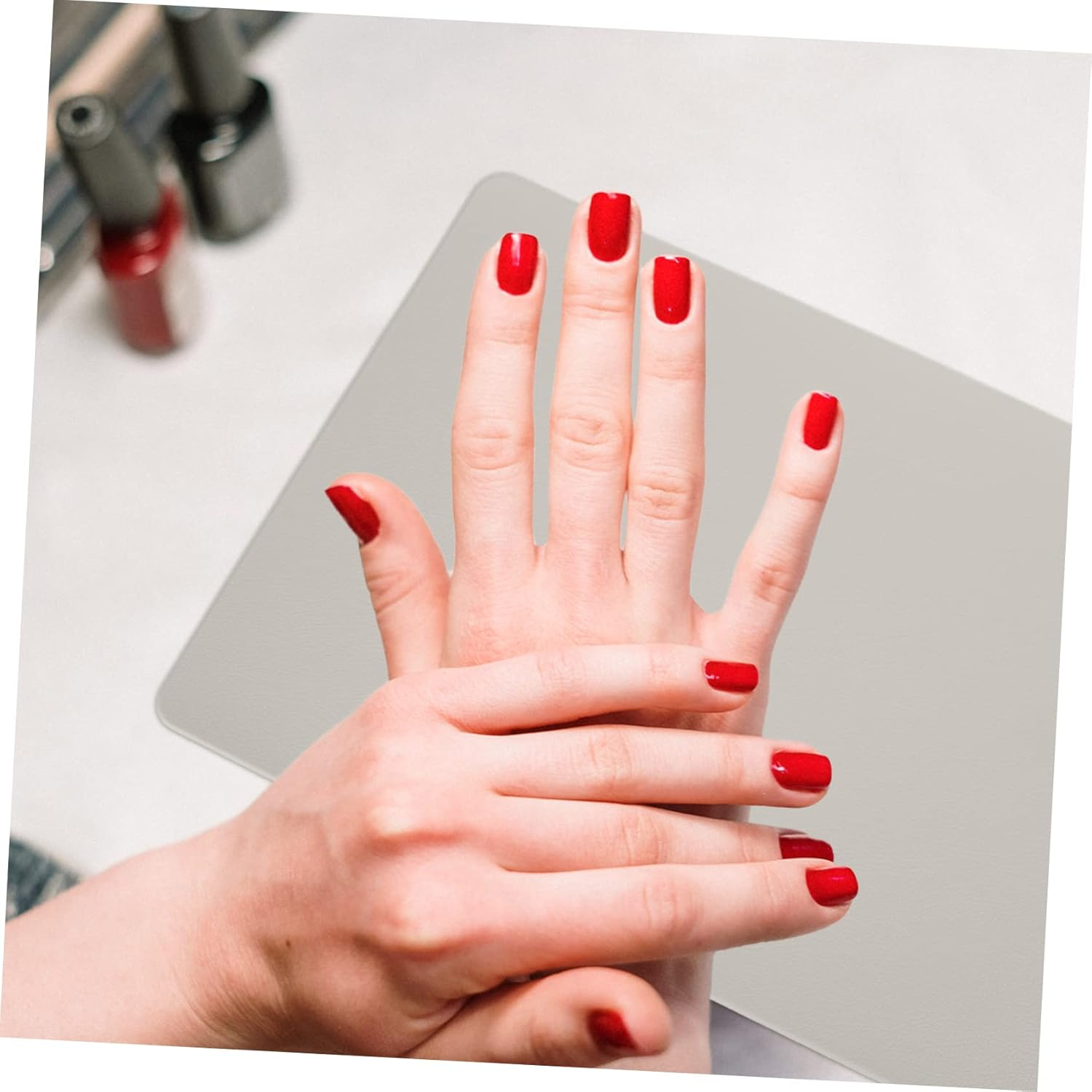 MOTHNUR Nail Art Hand Cushion Manicure Pad Tool Double Sided Leather Mat Nail Salon Table Mat image number 3