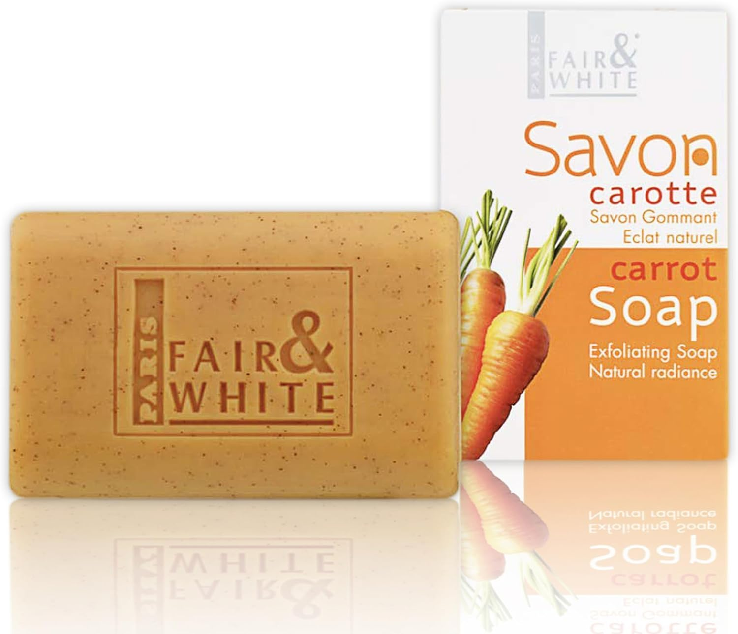 FAIR & WHITE Original Exfoliating Soap - Repairing & Nourishing, 200G / 7Oz with Carrot Oil image number 1