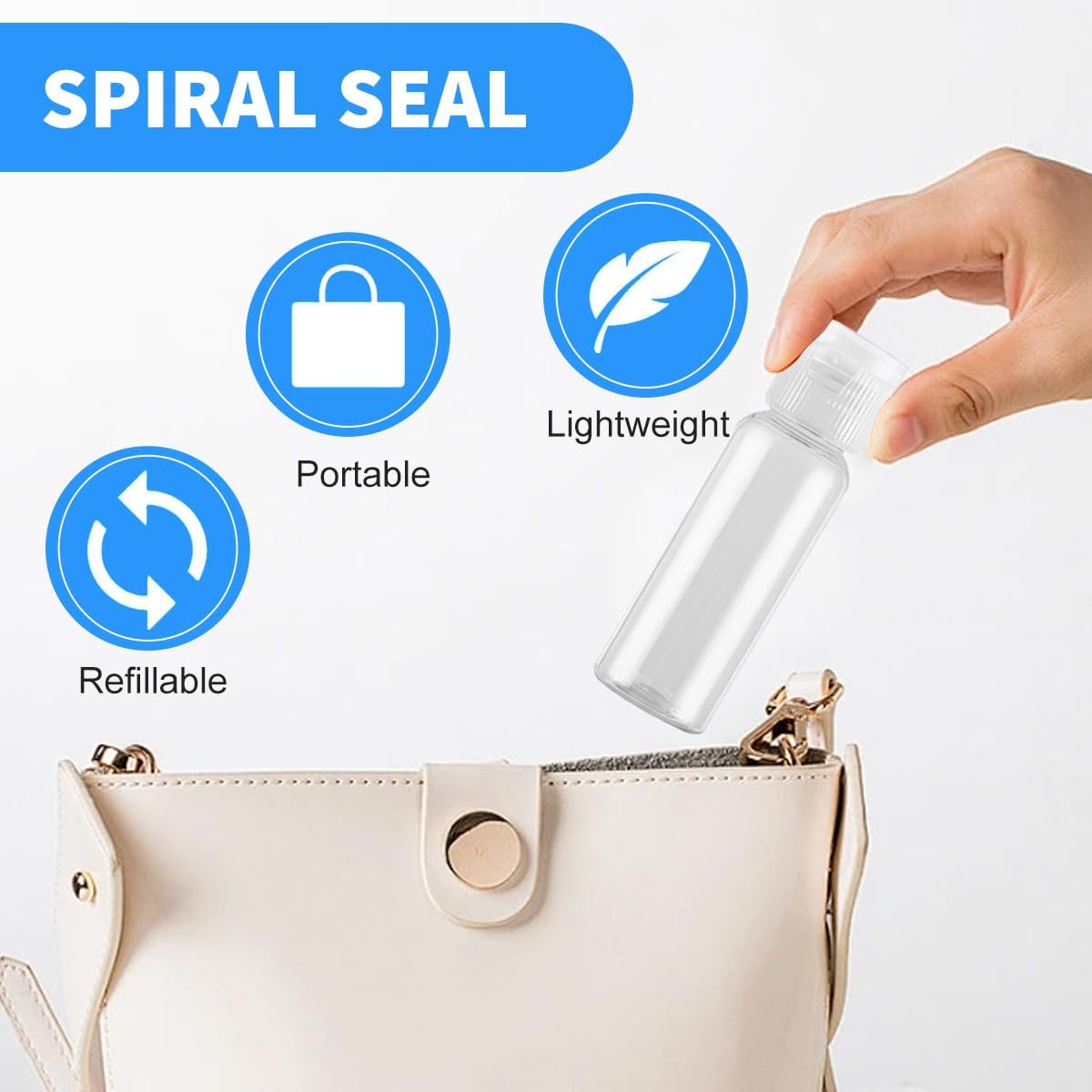 OHEETU 12Pcs 20Ml/0.7Oz Empty Clear Plastic Squeeze Bottles with Transparent Flip Cap Travel Sample Shampoo Shower Gel Lotion Cosmetic Storage Containers Vials image number 6