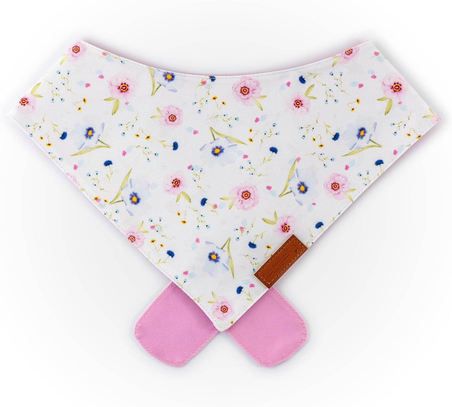 Paws Boutique Premium Dog Bandana/Scarf | Design: Pretty Blossoms | Reversible Dual Layered/Sided | Small, Medium & Large Pets | Unique Style | Accessories for Puppies & Dogs (M)