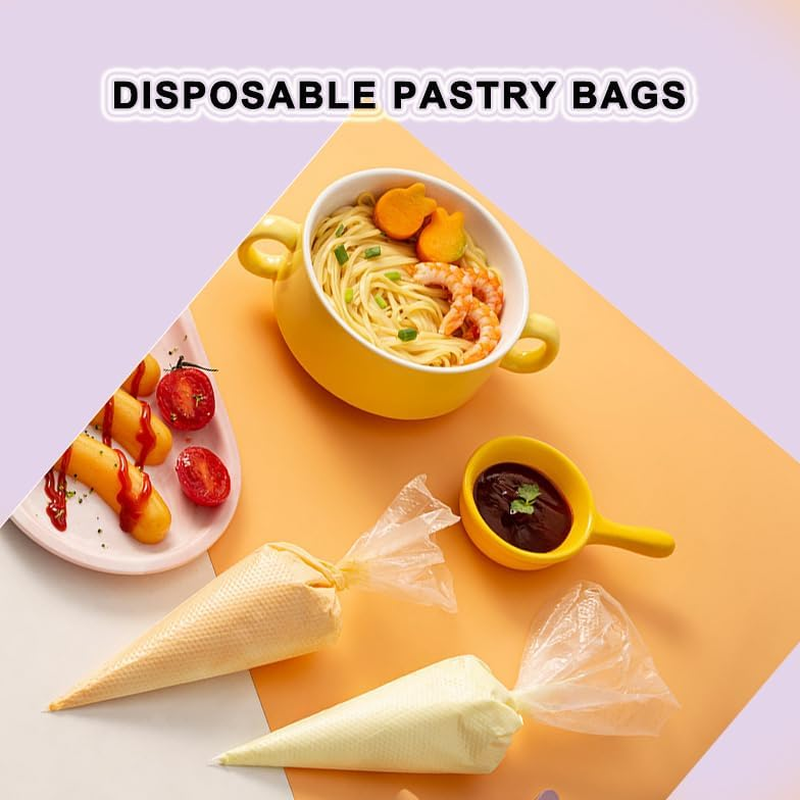 Piping Bags,Pastry Bags 12Inch 100Pcs,Disposable Icing Piping Pastry Bags for Cookie Cake Decorating Supplies, anti Burst and Non-Slip Thicken Cake Decorating Bags &hellip; image number 3