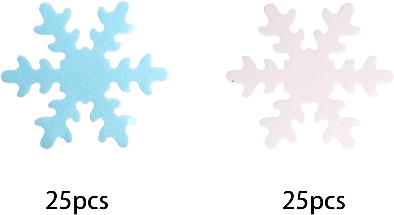 50 Pack Edible Snowfalke Cupcake Toppers Winter Frozen Snowflake Cake Picks for Snowflake Theme Winter Wonderland Baby Shower Birthday Christmas Party Supplies image number 1