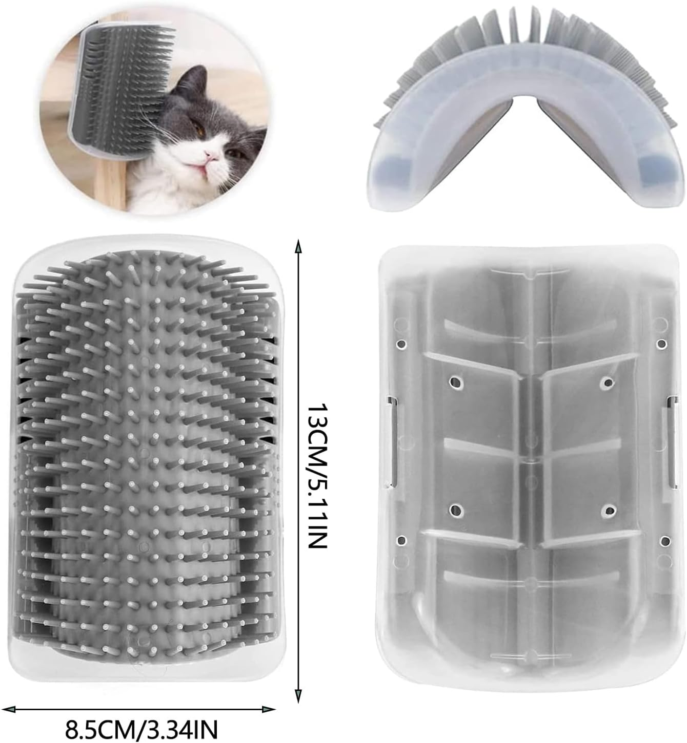 Cat Brush, Massage Corner Cat Brush, Cat Self Groomer, Cat Massage and Hair Removal, Cat Brush Wall, Cat Brush Cat Self Groomer, for Long Hair, Short Hair Cat Massage, Cat Toy image number 5