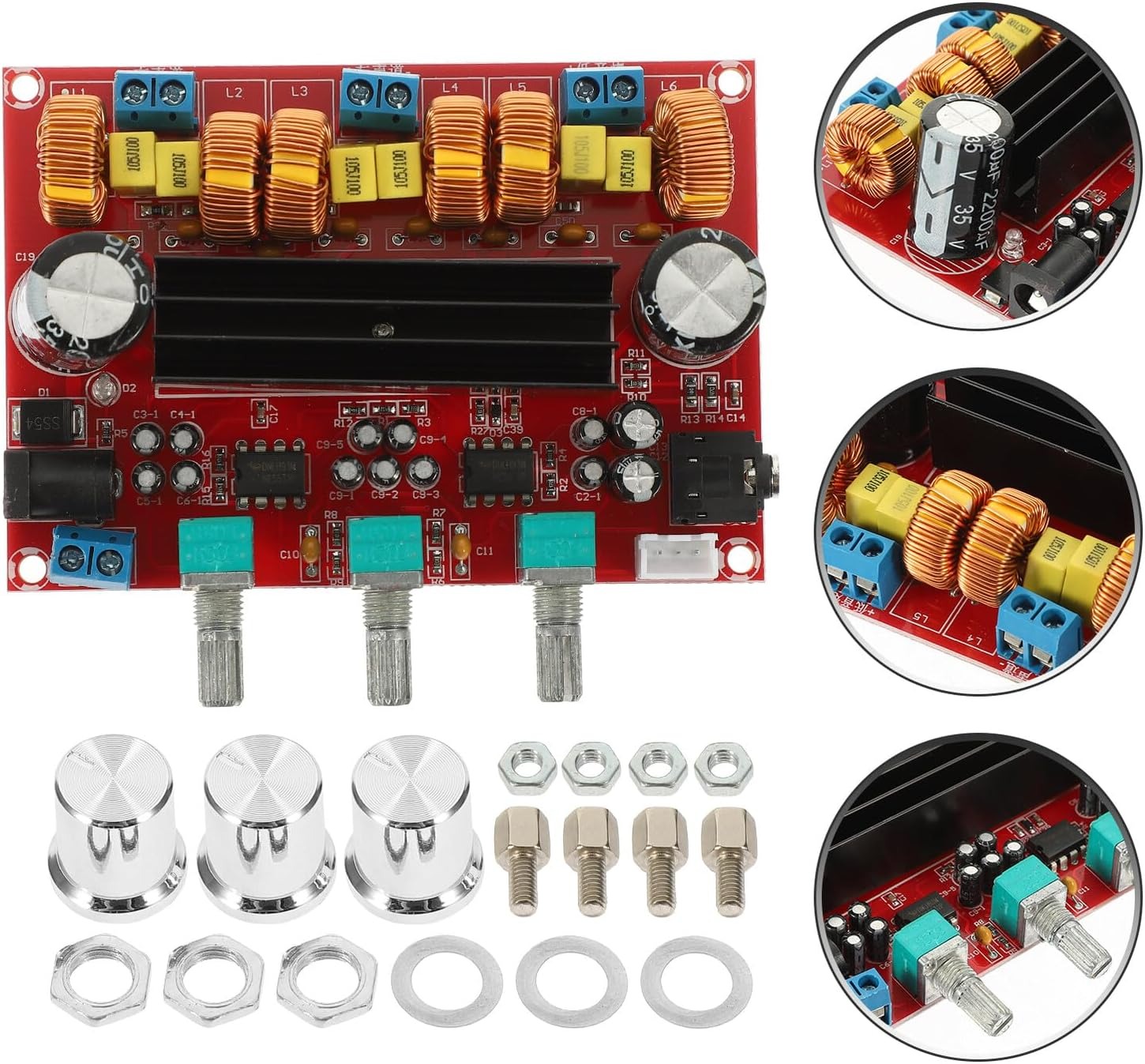 LRXIYODE Channel Digital Amplifier Board for Home Theater Wide Voltage Power Amp with Highs and Deep Bass Reliable Sound Quality for Stereo Audio Systems image number 2