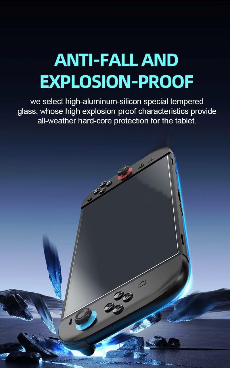 LEZOOY 2 Pieces 2025 Latest Switch2 Screen Protector Tempered Glass Protective Film with Dustproof Case Suitable for Latest Nintendo Switch2 Scratch-Resistant HD Transparent image number 2