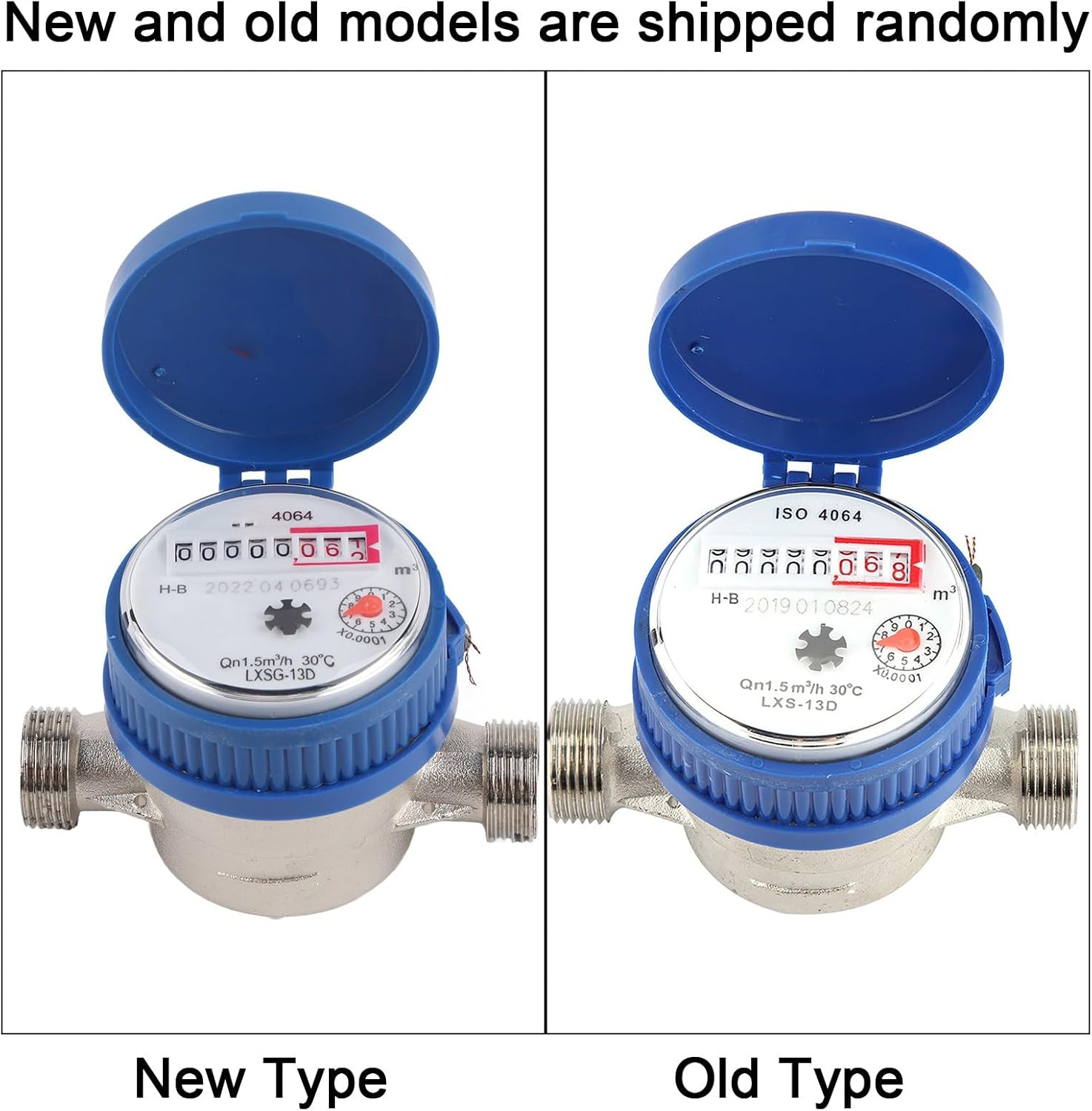 Mechanical Water Meter for Water Meter, Watermeter Garden and Home Usage 15Mm Copper Cold Water with Arbitrary Rotation Function and 6 Accessory image number 1