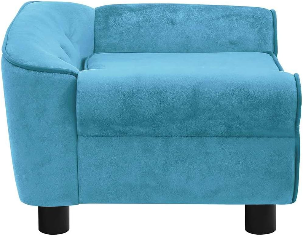Dog Sofa Turquoise 72X45X30 Cm Plush Pet Bed Comfortable Furniture for Dogs image number 2
