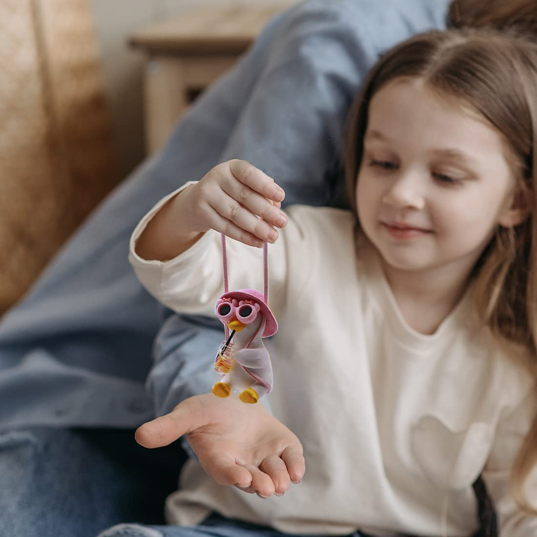 Cool Swinging Duck Car Hanging Ornament, Pendant Interior Rearview Mirror Decoration and Car Rear View Mirrior Hanging Accessories - 5Flag Duck image number 2