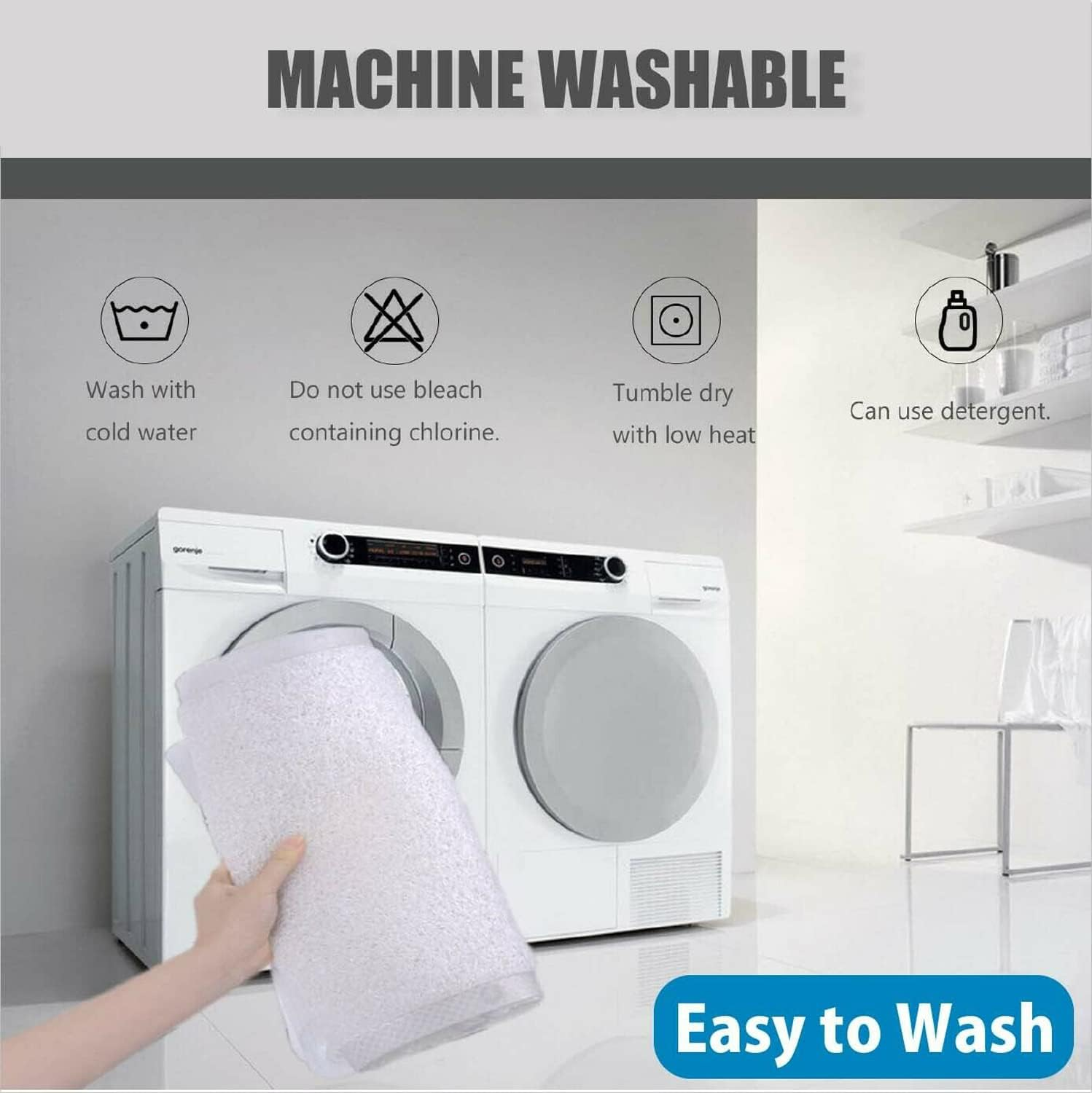 Non Slip Shower Mat, Mold Free Bath Mat with Water Drains - Comfort and Stability for Shower, Tub, Bathroom, by the Pool, Wet Indoor-Outdoor Areas (37X67Cm, White) image number 2